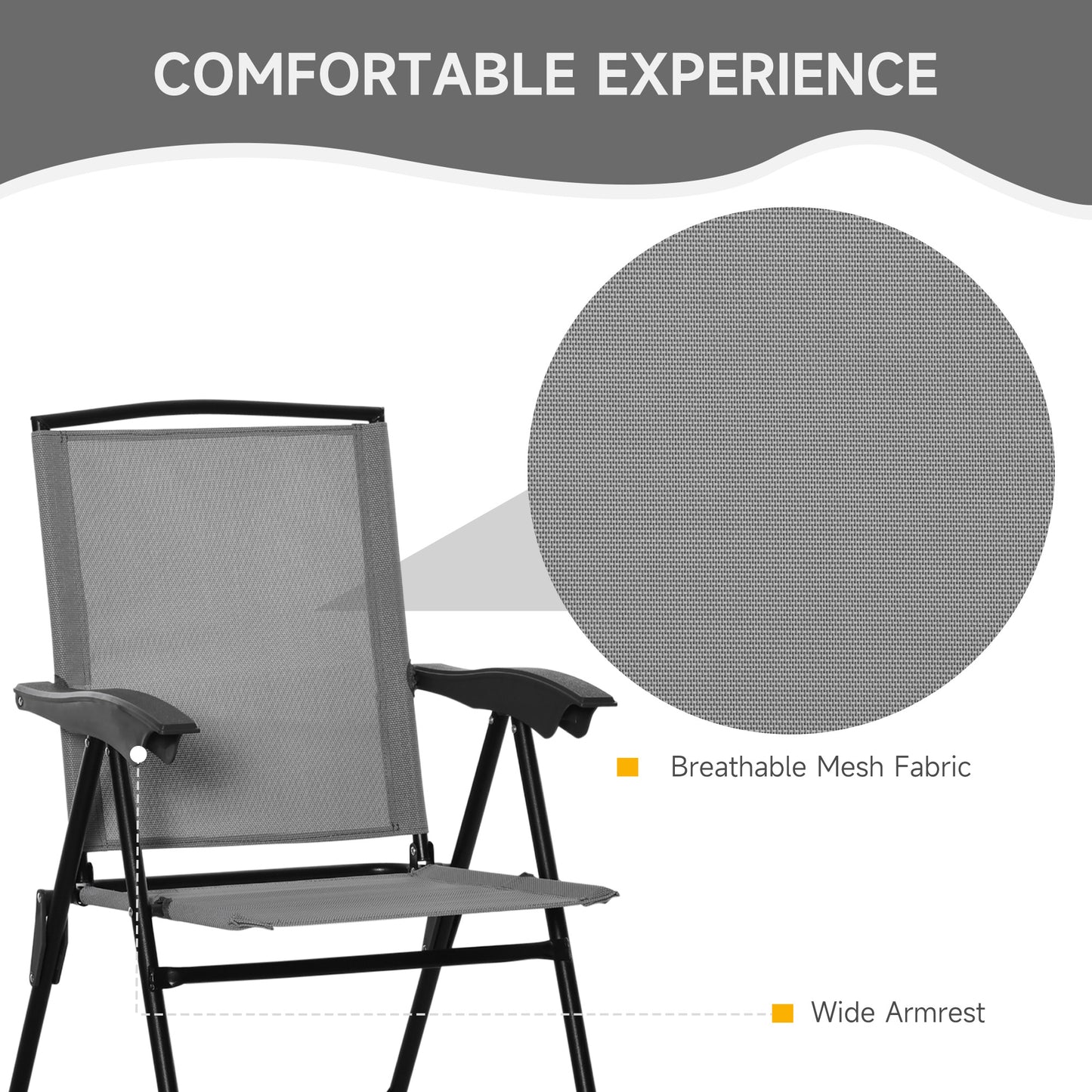 Outsunny Folding Outdoor Bistro Set, Patio Table and Chairs with Reclining Backrest and Round Dining Table, Brown