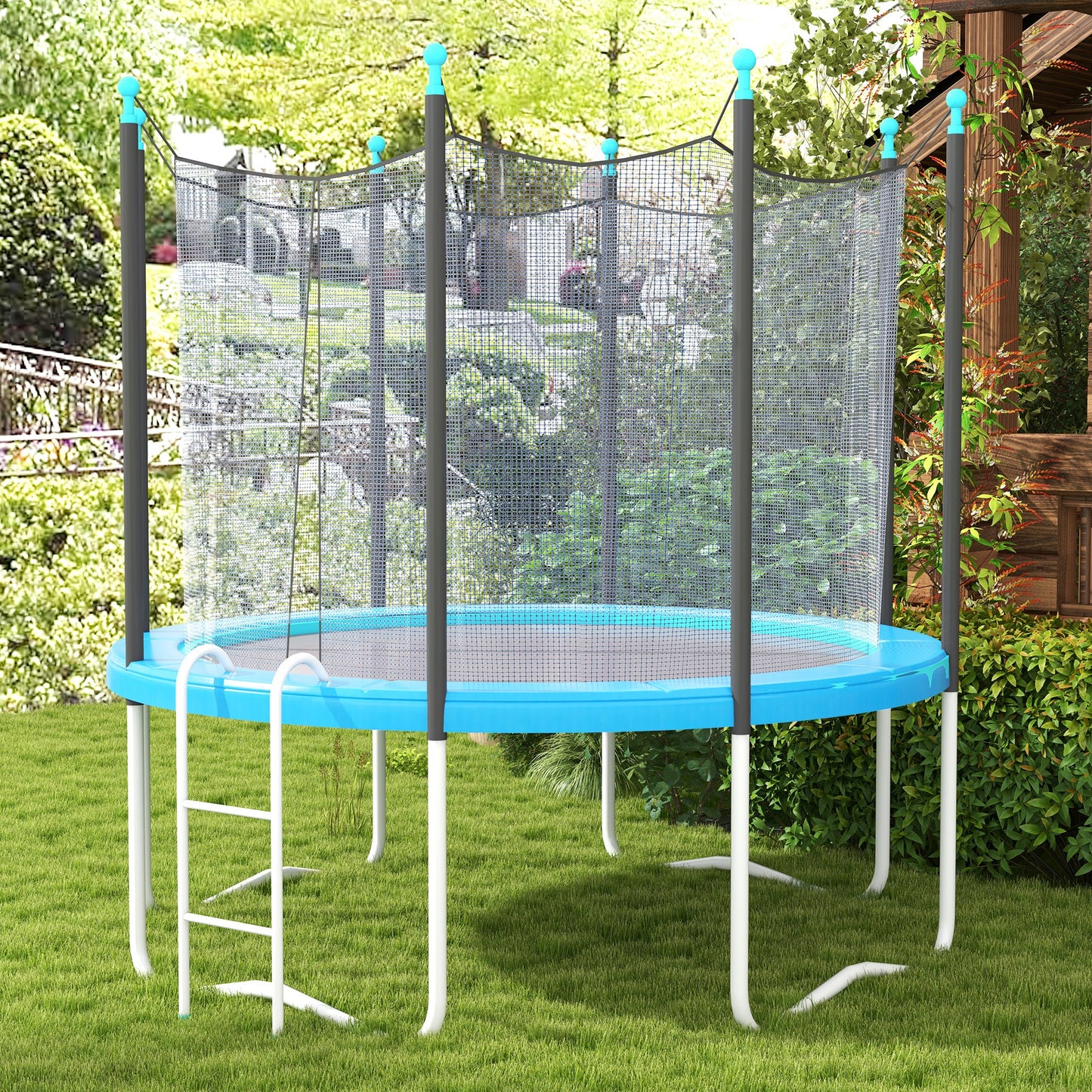 Soozier 12ft Trampoline Replacement Pad Trampoline Spring Cover EPE Foam Light Blue
