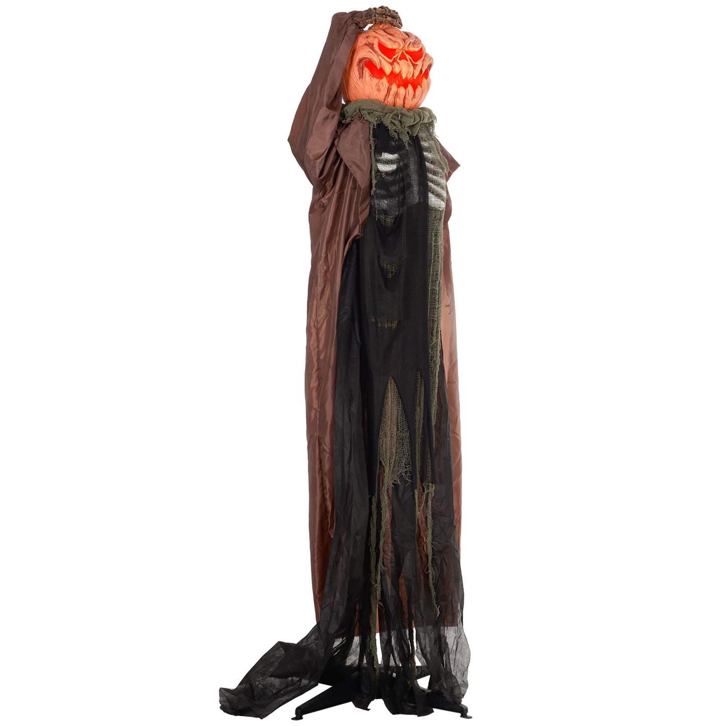 Outsunny 5.6' Life Size Clown Outdoor Halloween Decoration Animatronic, Animated Prop w/ Light Up Eyes