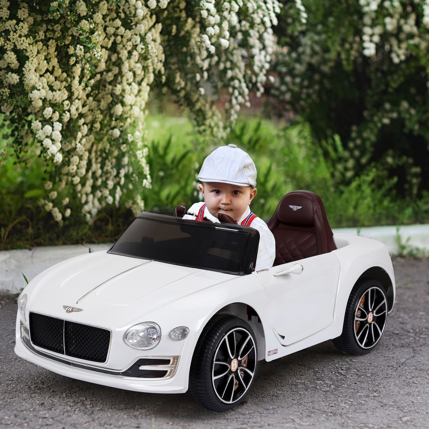 Aosom 12V Ride On Car Licensed Bentley Battery Powered Electric Vehicles w/ Parent Remote Control, 2 Speed - Black