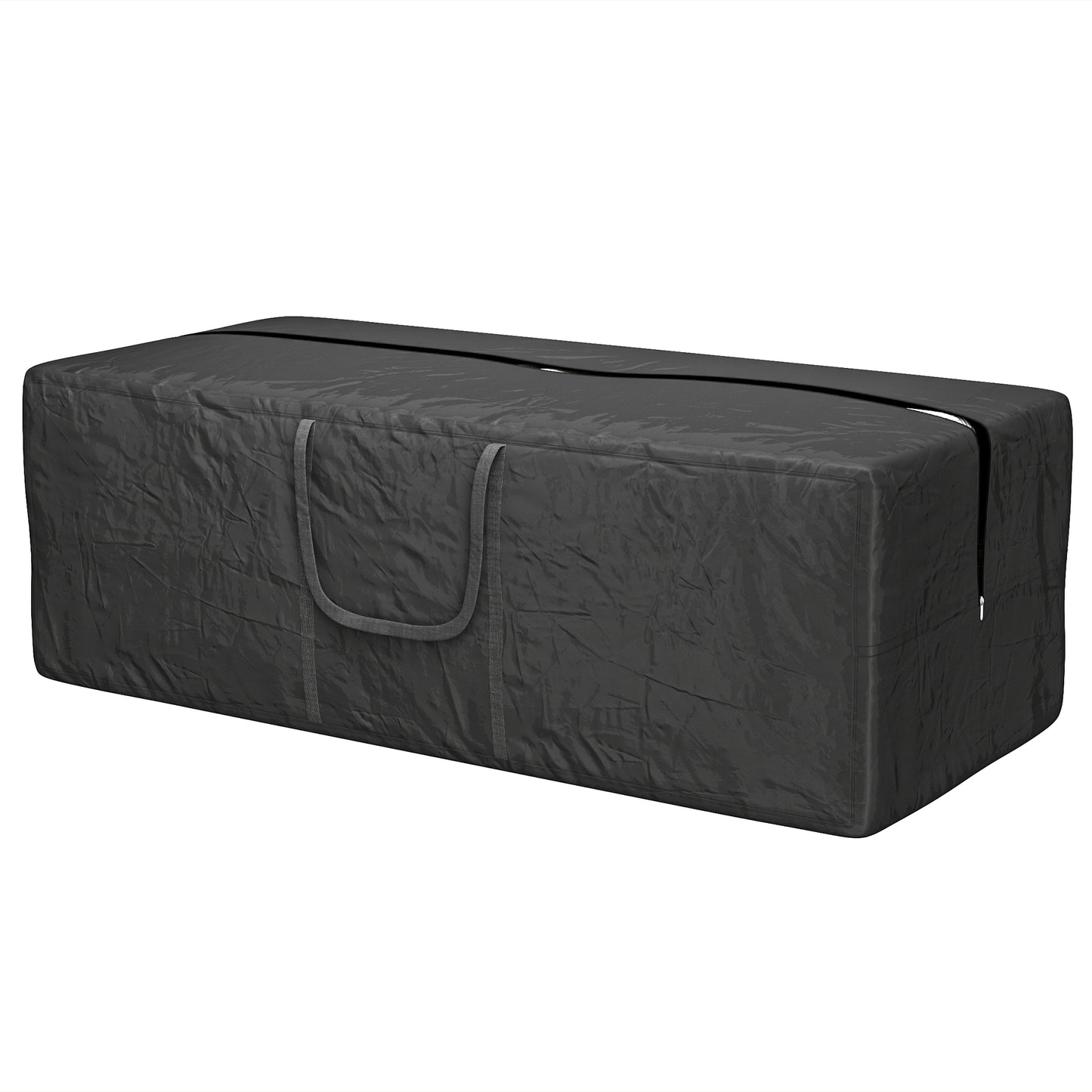 Outsunny 840L Outdoor Patio Cushion Storage Bag, UPF30+, Waterproof 600D Oxford Heavy Duty Furniture Storage Bag, Black