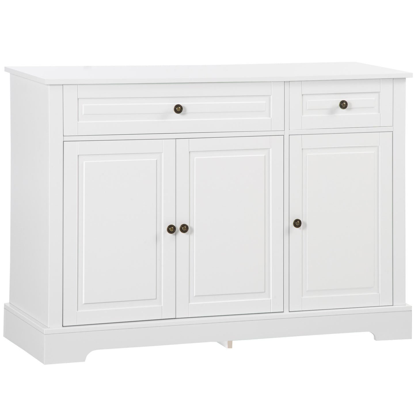 HOMCOM Modern Sideboard Cabinet, Buffet Cabinet with 2 Drawers and Adjustable Shelves, Buffets Tables for Dining Room, Black