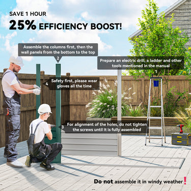 Outsunny 8 x 4FT Galvanized Garden Storage Shed, Metal Outdoor Shed with Double Doors and 2 Vents, Green