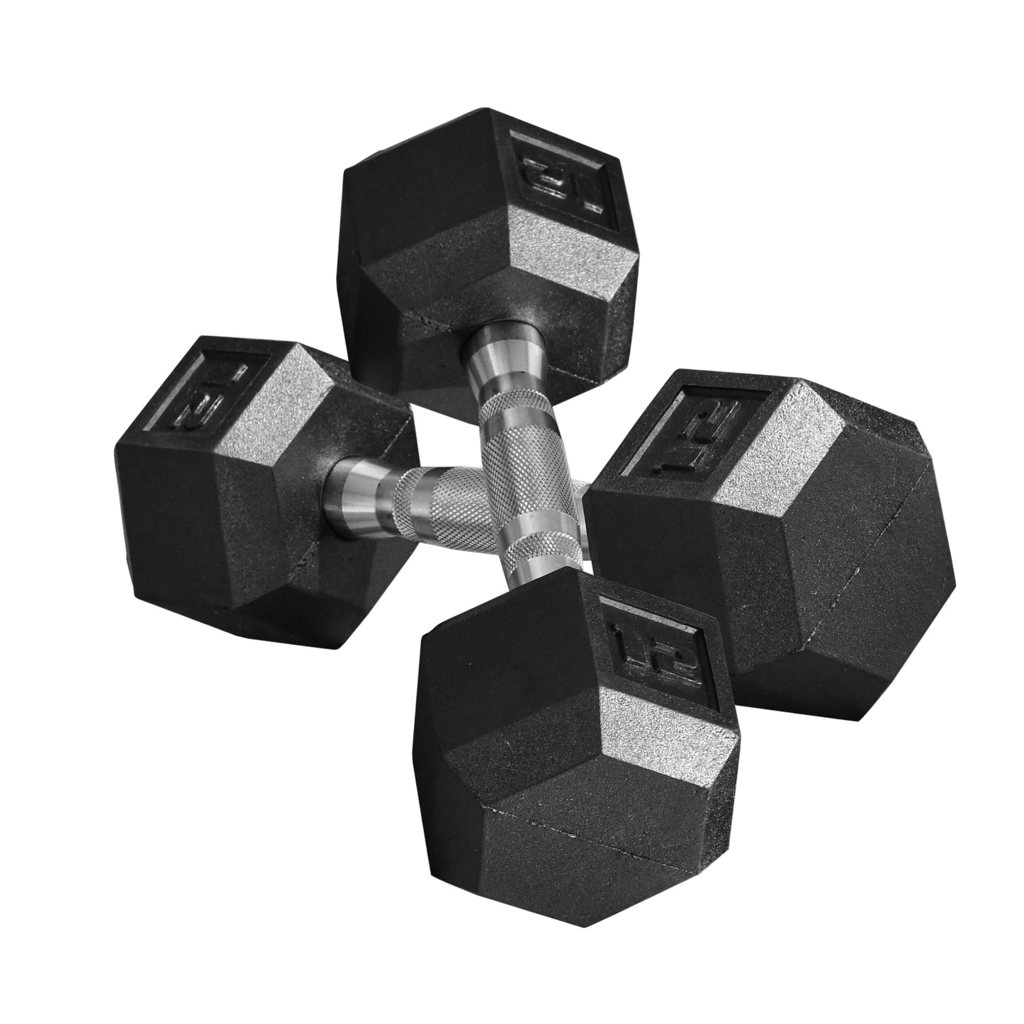 Soozier Rubber Dumbbells Weight Set, Total 30lbs(15lbs Each) Dumbbell Hand Weight for Body Fitness Training for Home Office Gym, Black