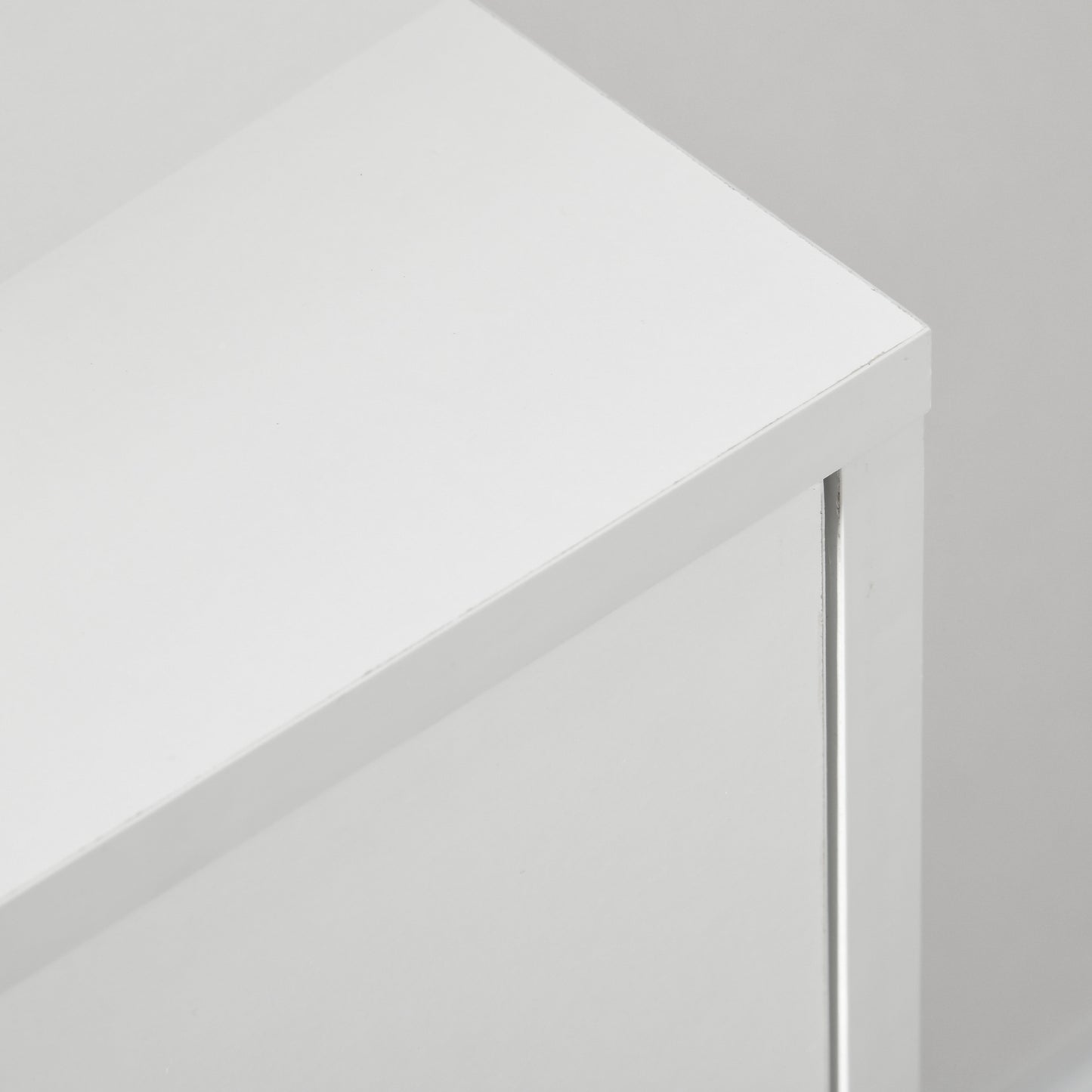 HOMCOM White Dresser for Bedroom with 3 Drawers, Morden Chest of Drawers with Solid Wood Legs and Handles, Storage Organizer for Living Room, White