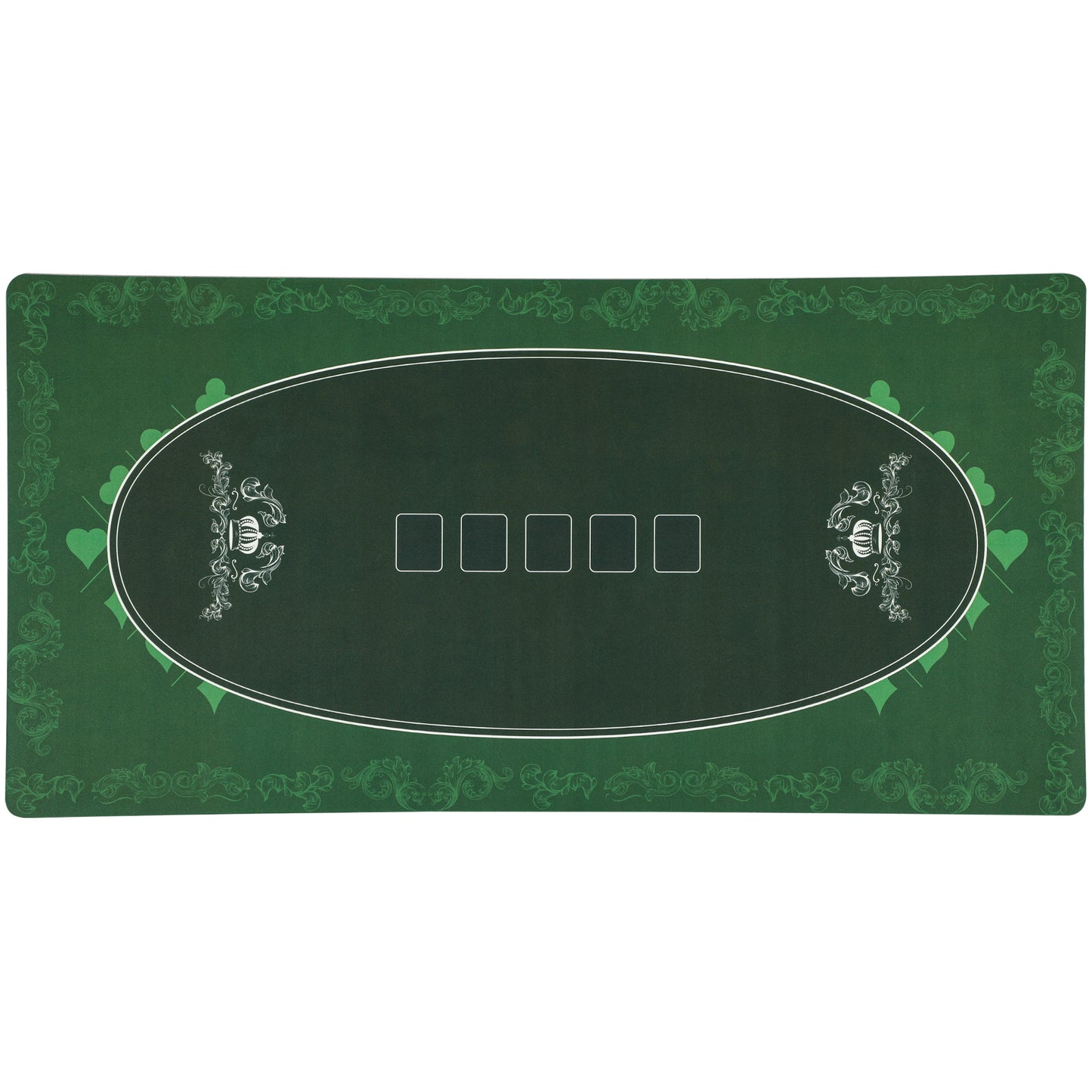 Soozier Poker Table Top Poker Mat for 6 Player, Green