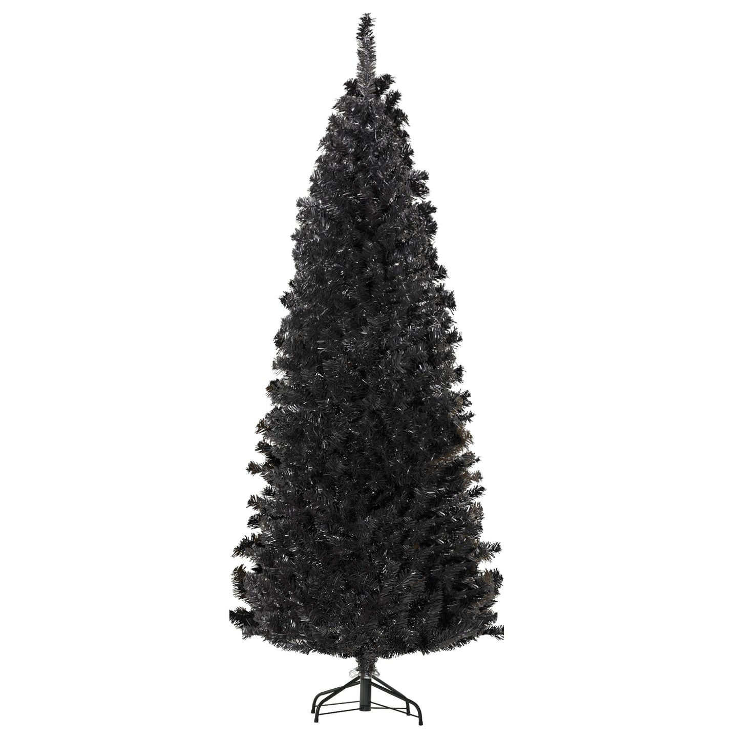 HOMCOM 4FT Artificial Christmas Tree Holiday Xmas Holiday Pencil Tree Decoration with Automatic Open for Home Party, Pink