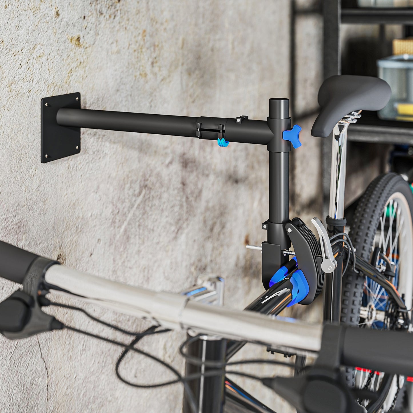 HOMCOM Bicycle Repair Stand Max 88 lbs, Bike Fixing Stand, Height Adjustable, Foldable and 360° Rotatable for Road Bike, Mountain Bike, E-Bike