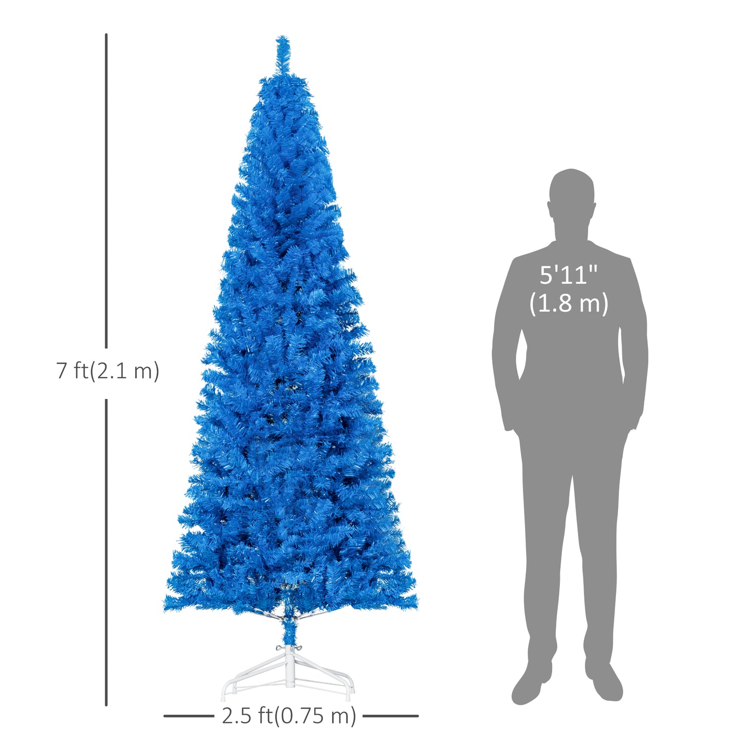 HOMCOM 4FT Artificial Christmas Tree Holiday Xmas Holiday Pencil Tree Decoration with Automatic Open for Home Party, Pink