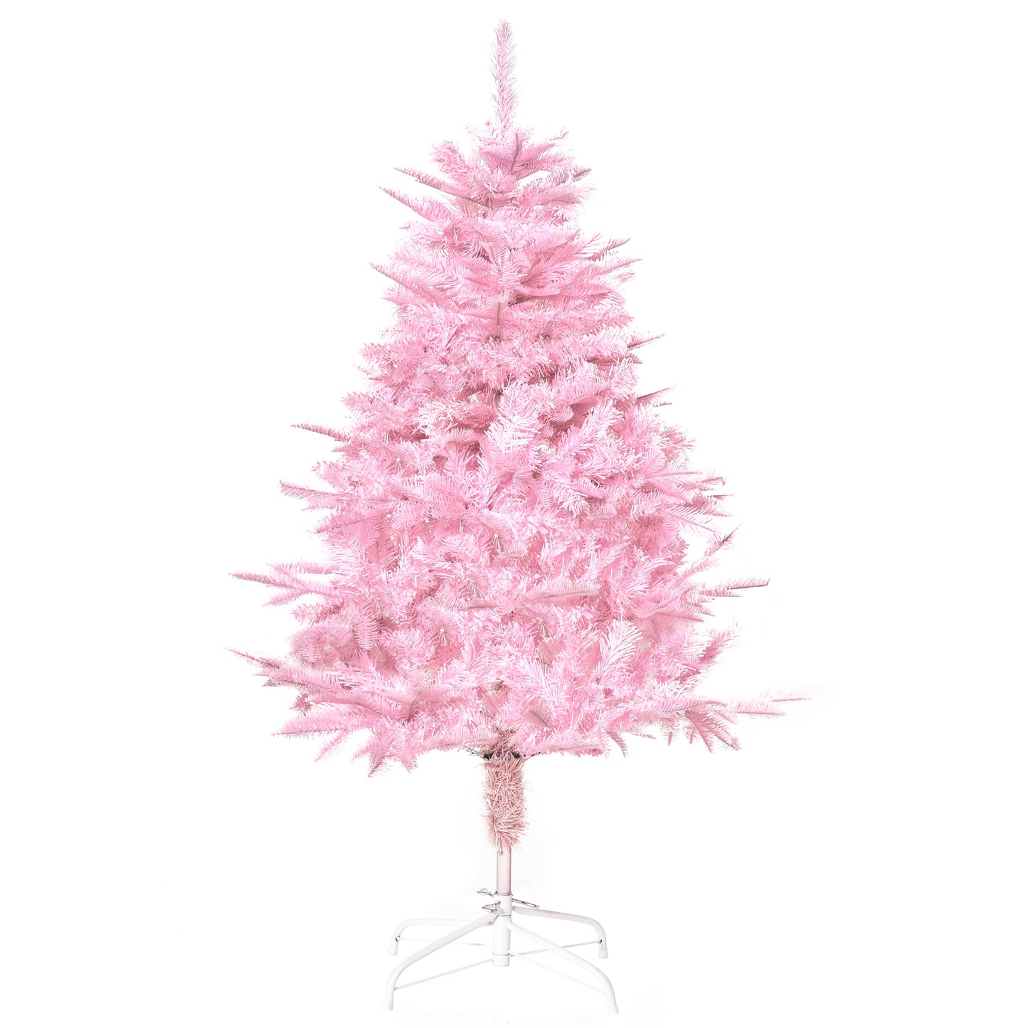 HOMCOM 5FT Artificial Christmas Tree Holiday Xmas Tree Decoration with Automatic Open for Home Party, Pink