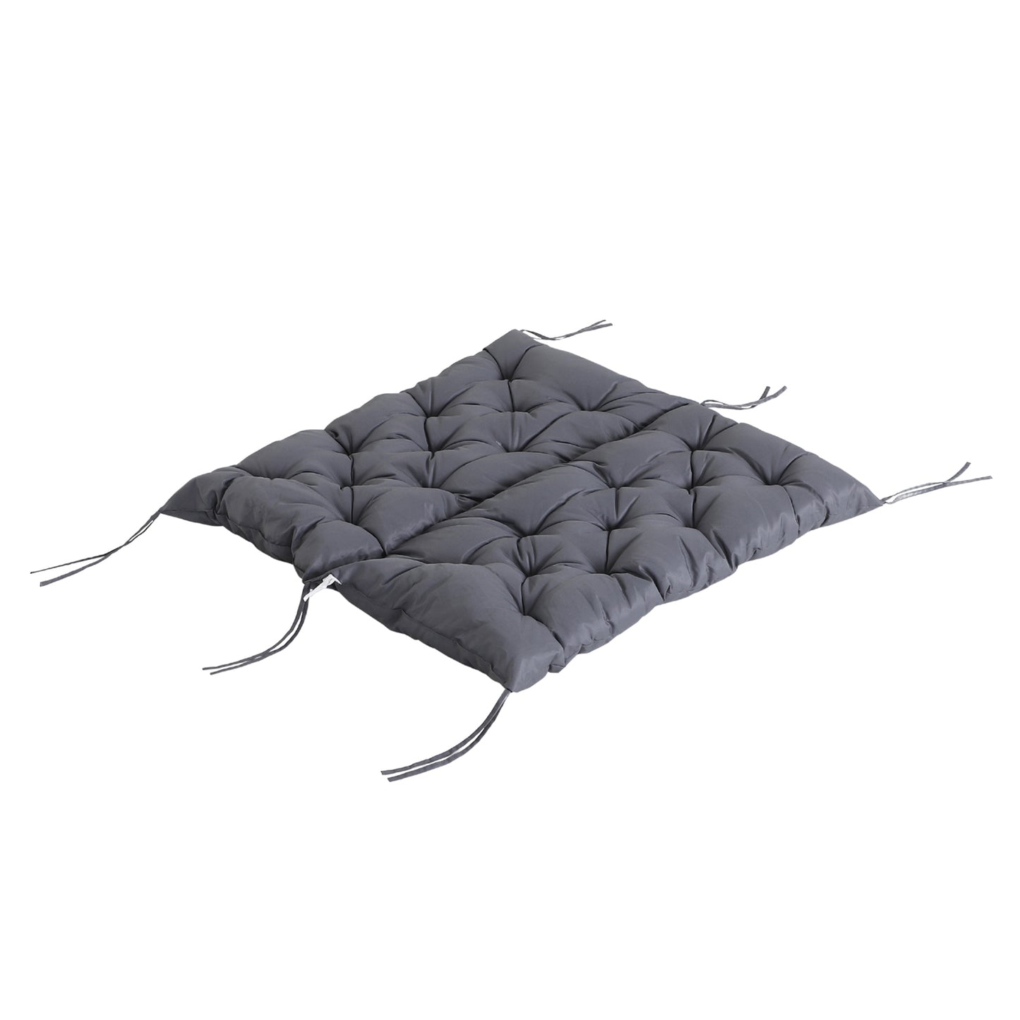 Outsunny Porch Swing Cushion Garden Bench Cushion with Backrest, Non-Slip 2-seater Thick Pad, Swing Chair Mat Replacement for Indoor and Outdoor, 39.4" x 38.6", Dark Grey