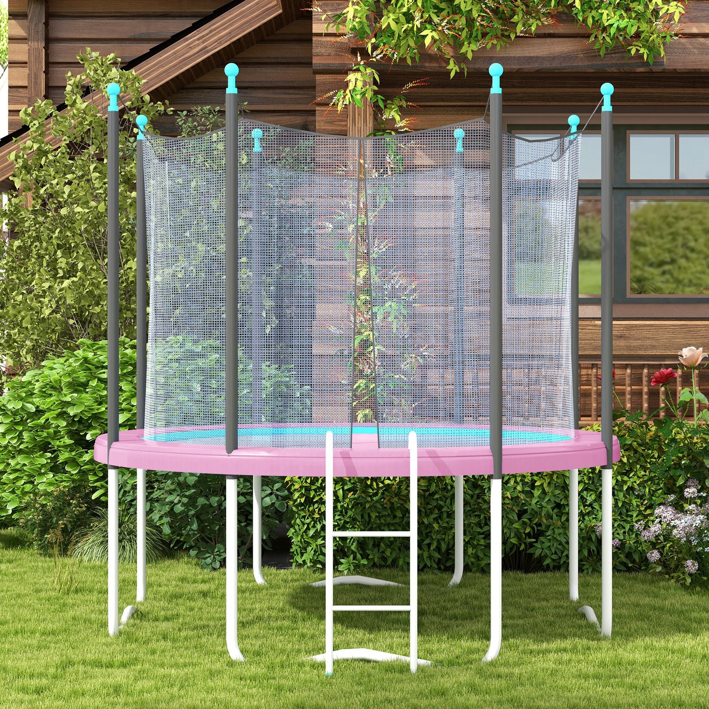 Soozier 12FT Trampoline Spring Cover, Trampoline Pad Replacement, Waterproof and Tear-Resistant, All-Weather Trampoline Accessories, Pink