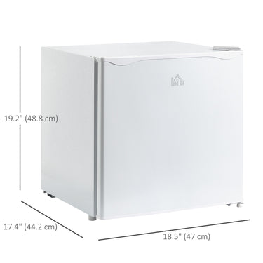 HOMCOM 1.1 Cu. Ft. Mini Freezer, Compact Upright Freezer with Reversible Door, Removable Shelf, Adjustable Temperature, White