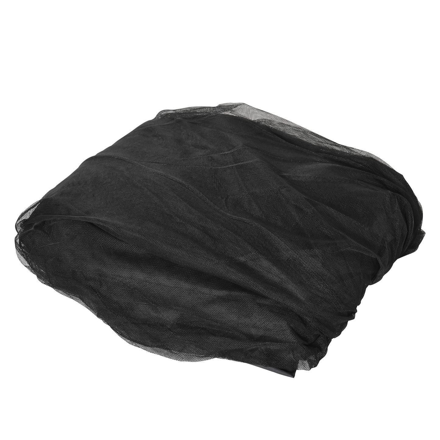 Outsunny Outdoor Patio 7.5ft Umbrella Table Screen Mosquito Bug Net, Garden Large Umbrella Cover Netting with Zippered Door, Black (Mosquito Netting ONLY)