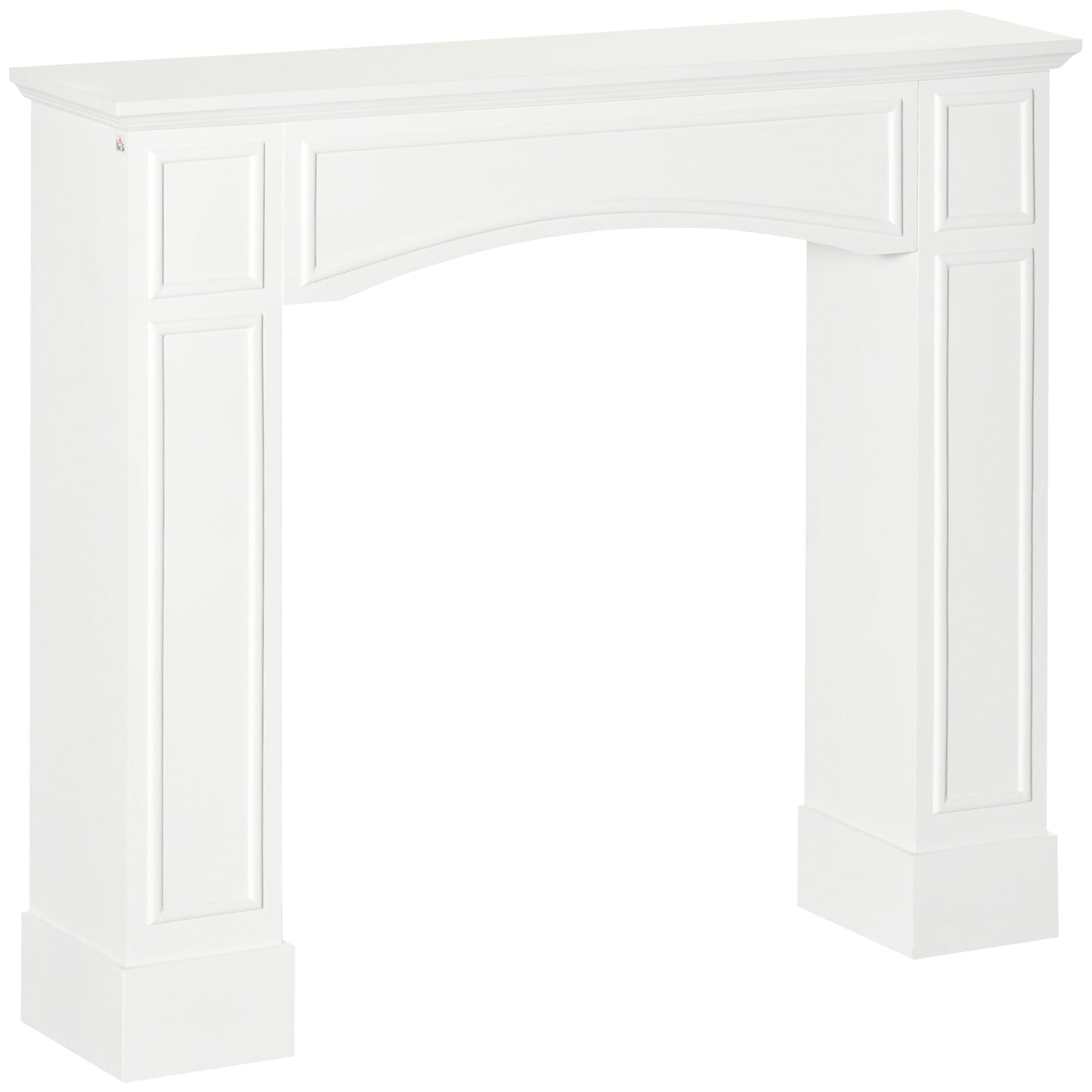HOMCOM Modern Fireplace Mantel, Surround Mantel for Fireplace with Decorative Pattern Interior Width 29", White