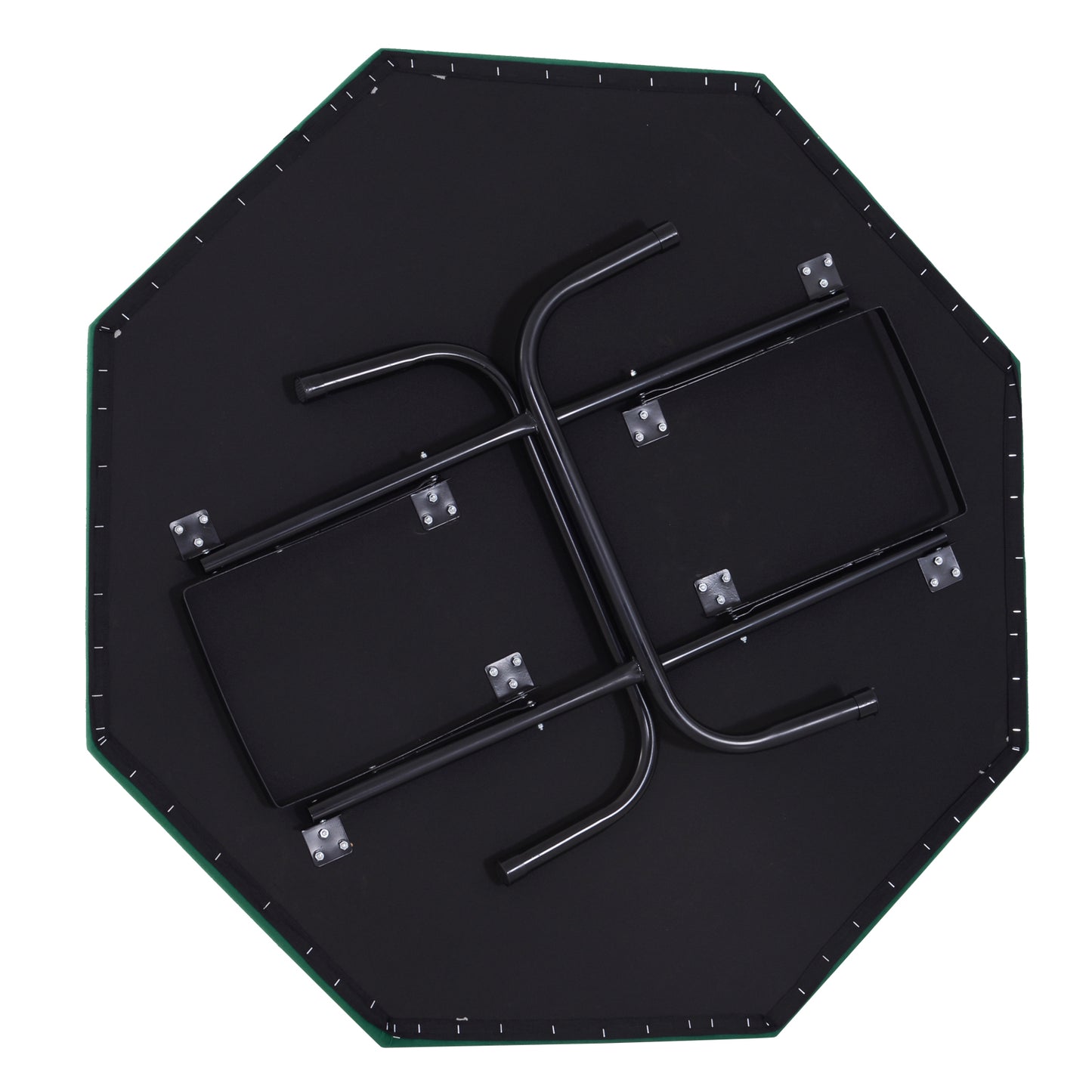 Soozier Folding Poker Table, 47" Octagon Blackjack Poker Game Table for 8 Players with Cup Holders, Green