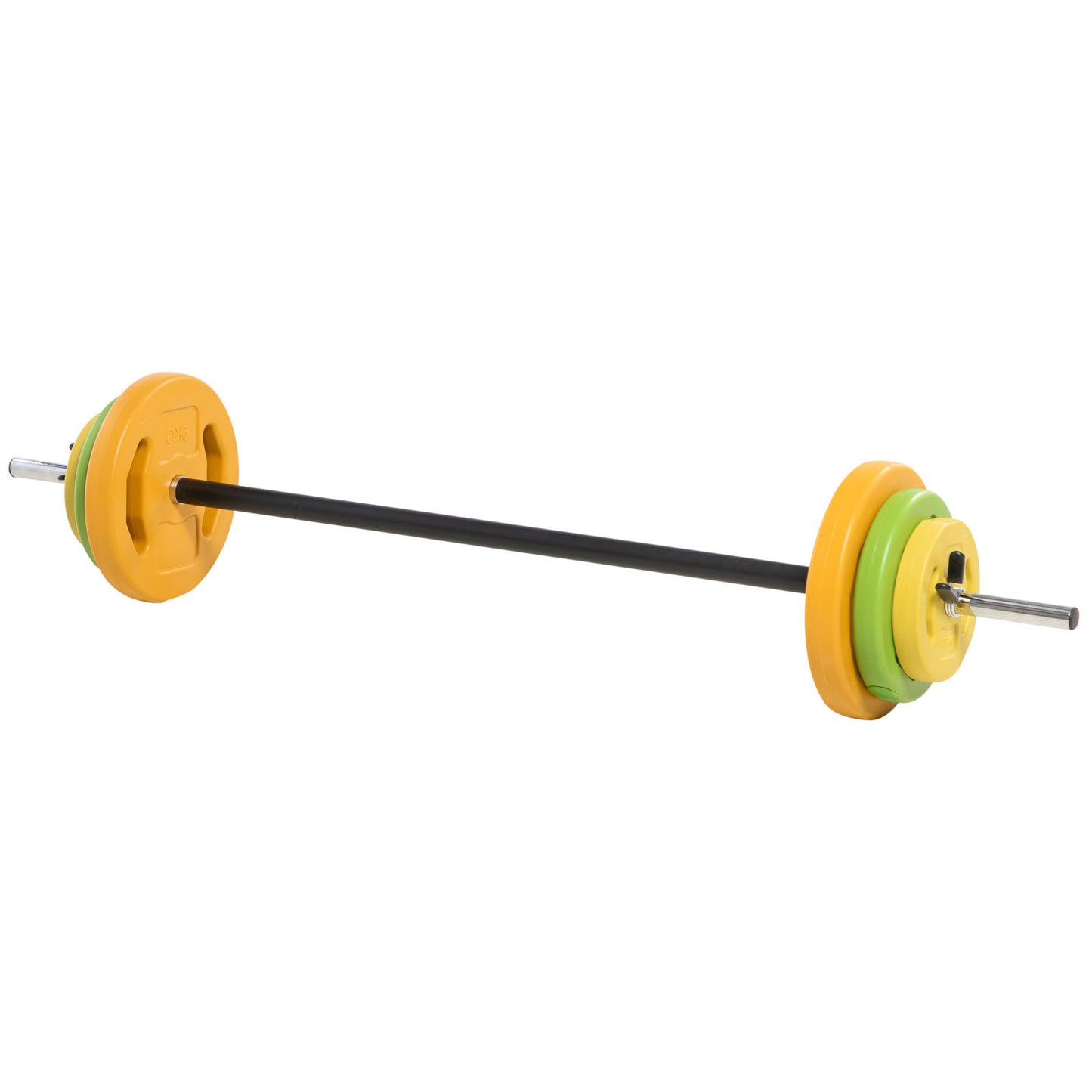 Soozier 44lbs Adjustable Barbell Weight Set with Non-slip Handle for Home Gym