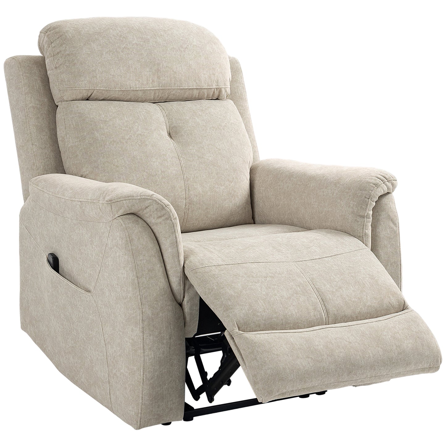 HOMCOM Manual Recliner Chair with Vibration Massage & Side Pockets – Living Room Recliner