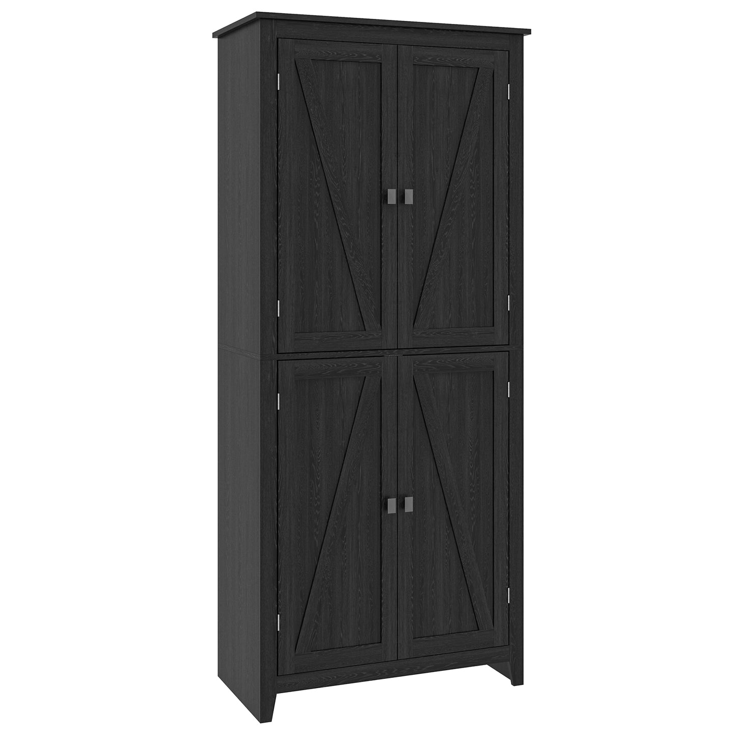 HOMCOM 72" Freestanding Storage Cabinet, Kitchen Pantry Cabinet with Doors and Shelves for Dining Room, White