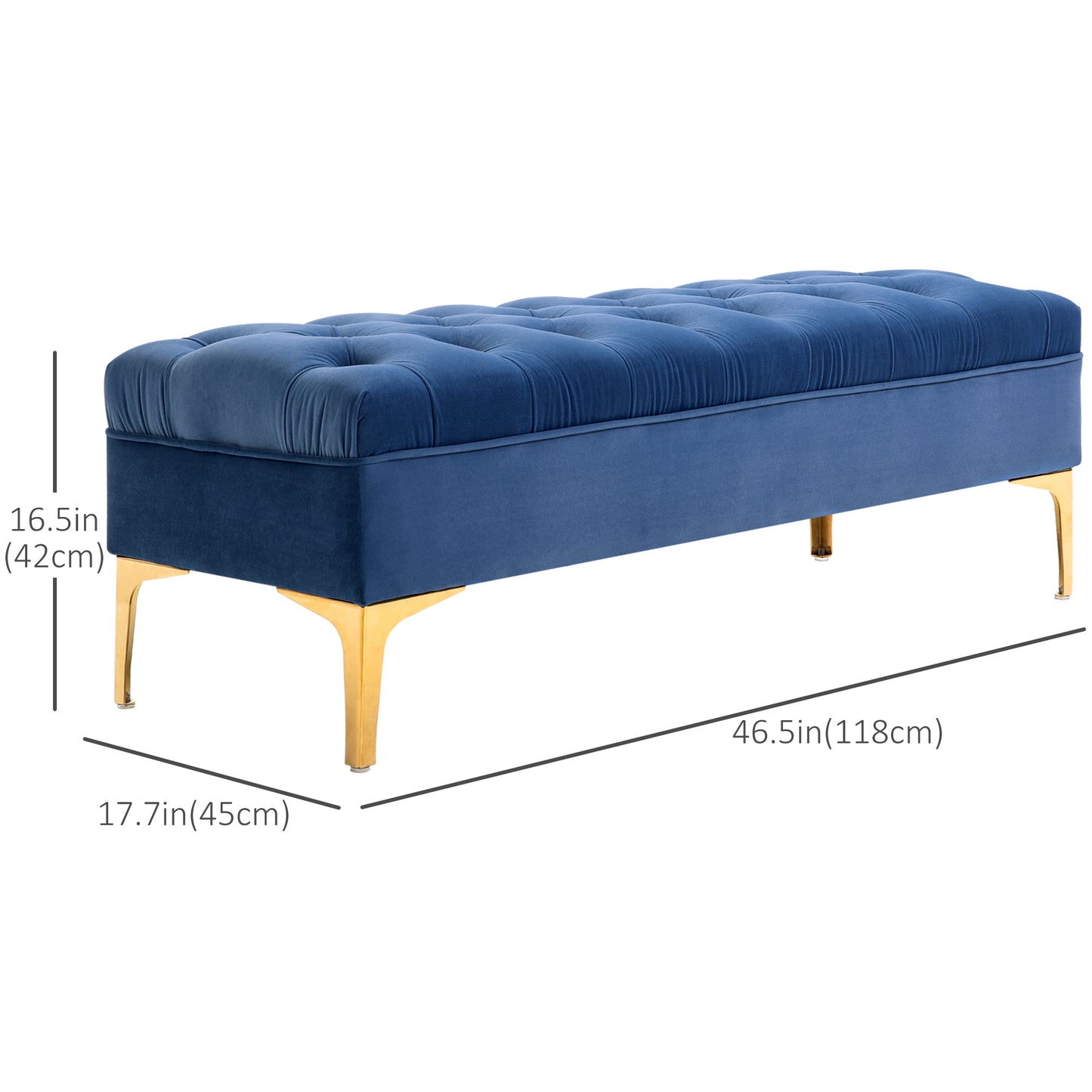 HOMCOM End of Bed Bench, Upholstered Bench, Entryway Shoe Bench with Button Tufted for Living Room, Bedroom, Grey