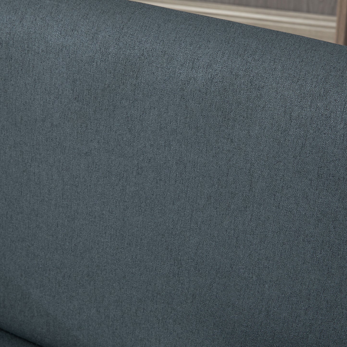 HOMCOM Modern Accent Chairs with Cushioned Seat, Upholstered Linen-Feel Armchair for Bedroom, Living Room, Dark Gray
