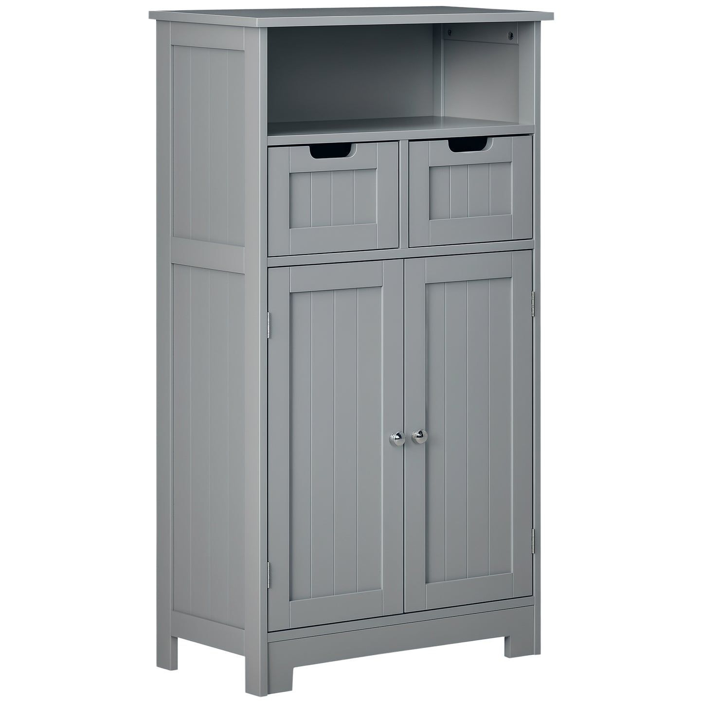 kleankin Freestanding Bathroom Cabinet with Adjustable Shelf and Drawers, Small Cabinet for Bathroom, Living Room, White
