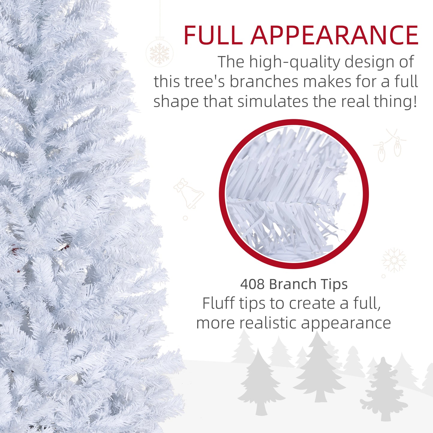 HOMCOM 4FT Artificial Christmas Tree Holiday Xmas Holiday Pencil Tree Decoration with Automatic Open for Home Party, Pink