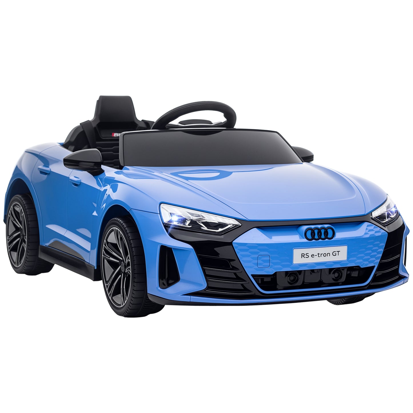 Aosom Ride-On Toy On Car with Remote Control, 12V 3.1 MPH Electric Ride for Kids w/ Suspension System, Horn Honking, White