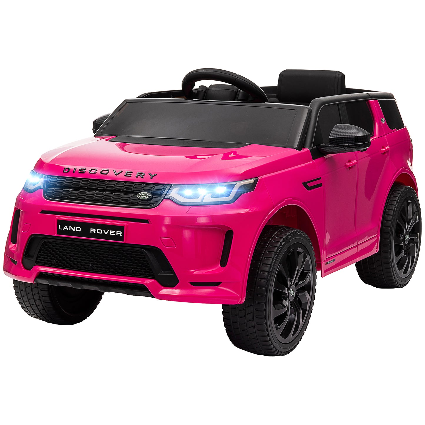 Qaba Land Rover Discovery Sport Licensed 12V Ride on Car w/ Remote, Soft Start, LED Lights, Music Horn, White