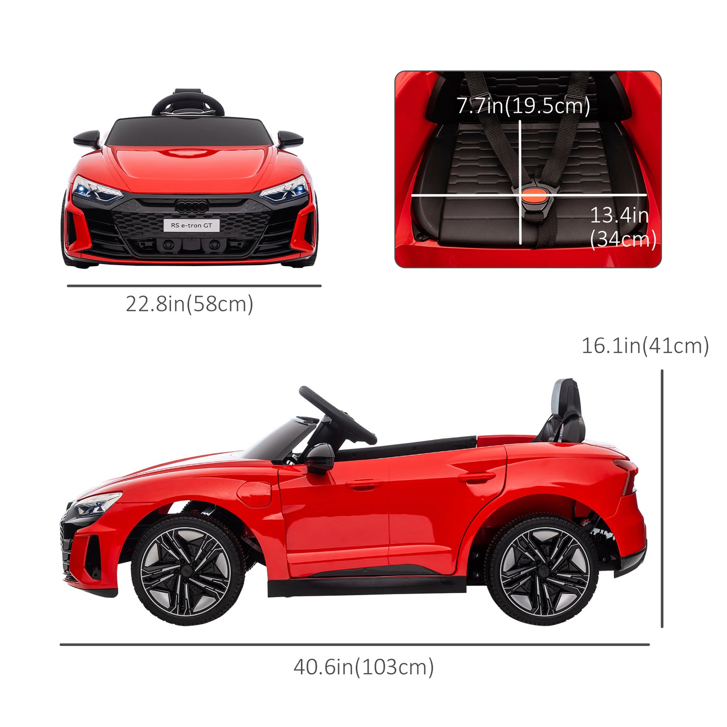 Aosom Ride-On Toy On Car with Remote Control, 12V 3.1 MPH Electric Ride for Kids w/ Suspension System, Horn Honking, White