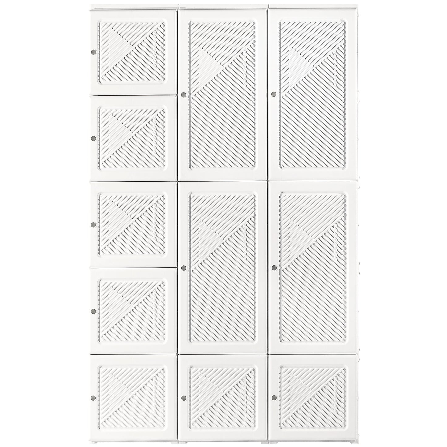 HOMCOM Portable Wardrobe Closet, Folding Bedroom Wardrobe, Clothes Storage Organizer with 8 Cube Compartments, White