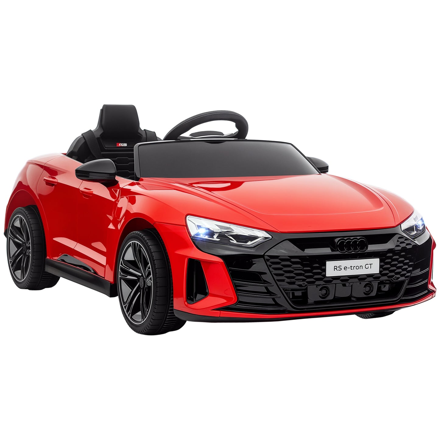 Aosom Ride-On Toy On Car with Remote Control, 12V 3.1 MPH Electric Ride for Kids w/ Suspension System, Horn Honking, White