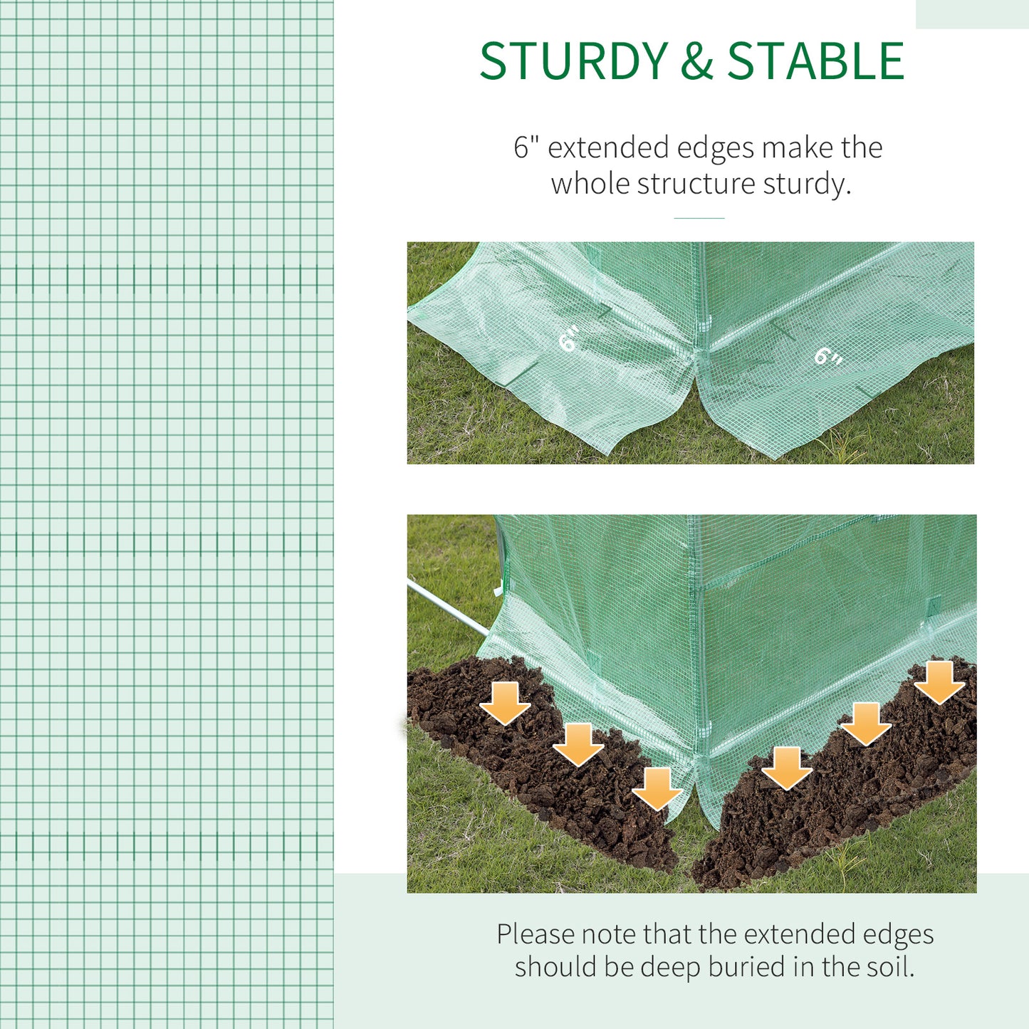 Outsunny Walk-in Greenhouse 20x10x7ft Heavy Duty Outdoor Backyard Seed Plant Vegetables Grow Warm House Green