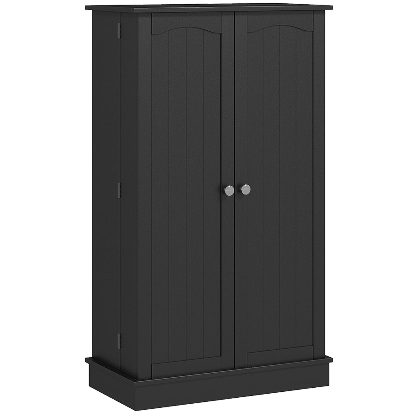 HOMCOM 41" Storage Cabinet, 2-Door Kitchen Pantry Cabinet with 5-tier Shelving, 12 Spice Racks and Adjustable Shelves, Grey