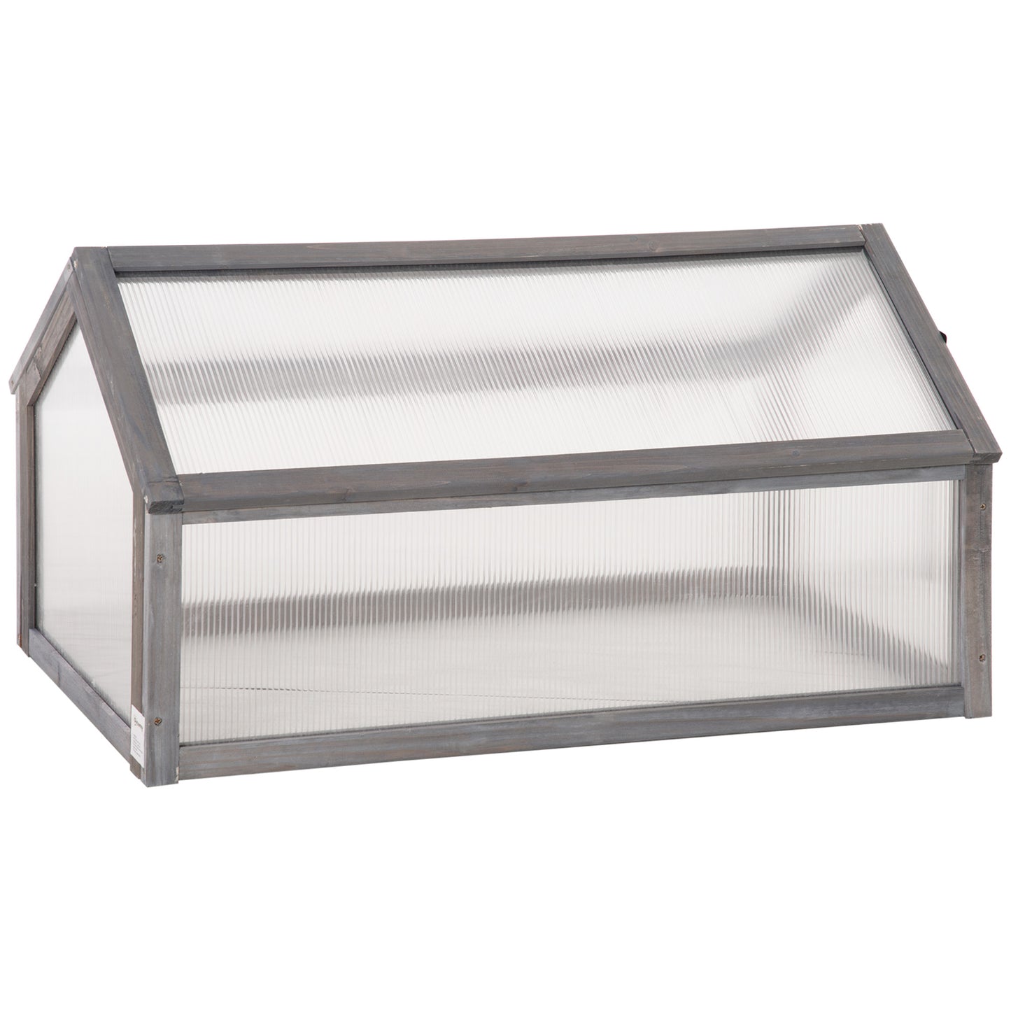 Outsunny Wooden Cold Frame Greenhouse Garden Portable Raised Planter with Openable Top for Indoor, Outdoor, Flowers, Vegetables, Plants, 35.5" x 20.5" x 19.5", Natural Wood