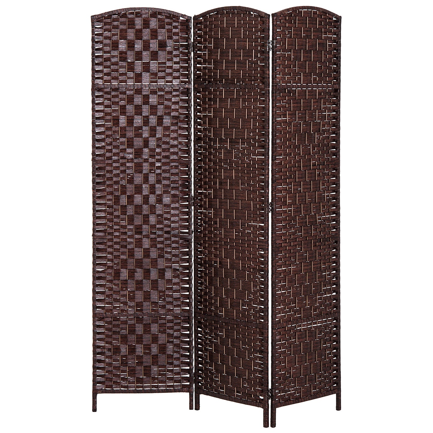 HOMCOM 6ft Folding Room Divider, 3 Panel Wall Partition with Wooden Frame for Bedroom, Home Office, Black