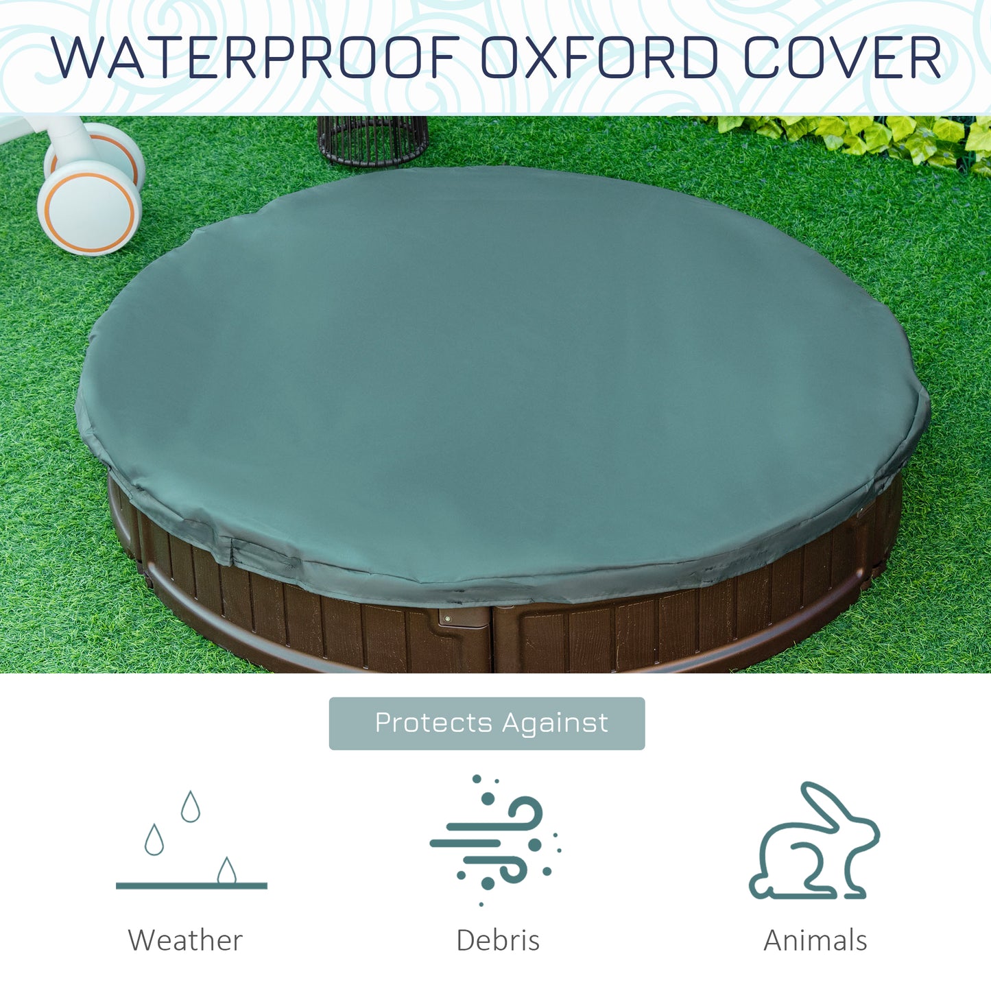 Outsunny Kids Outdoor Sandbox with Cover Waterproof Oxford Canopy, Bottom Fabric Liner, Children Playset for 3-12 years old, Backyard, Brown