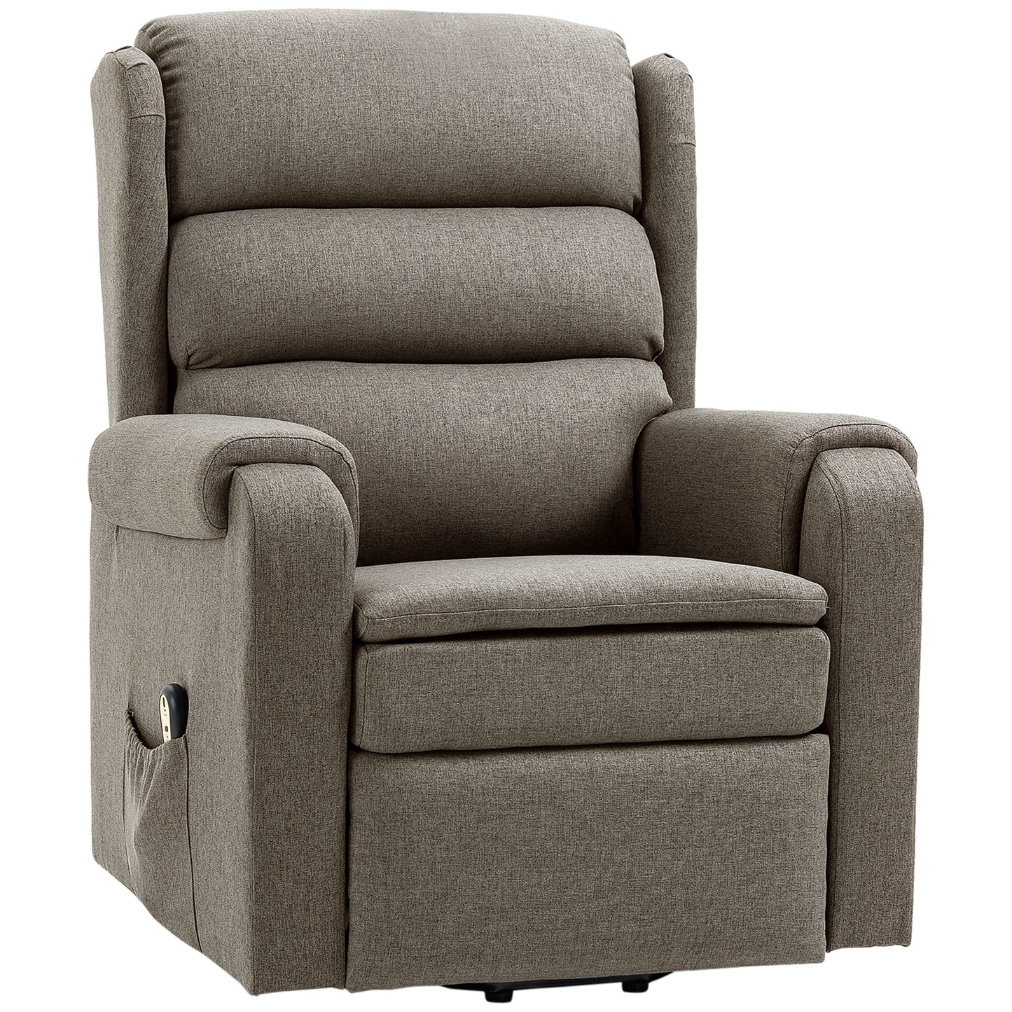 HOMCOM Lift Chair for Elderly, Power Chair Recliner with Footrest, Remote Control, Side Pockets for Living Room, Grey
