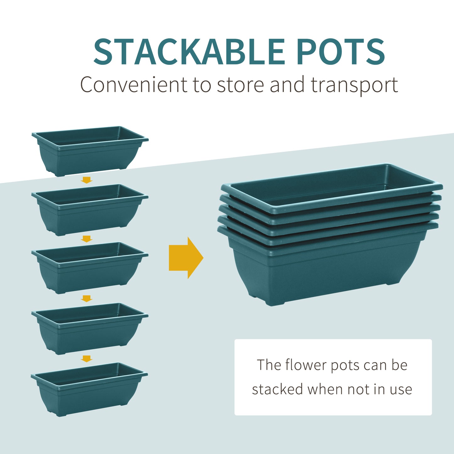 Outsunny 5-Tier Raised Garden Bed with 5 Planter Box, Outdoor Plant Stand Grow Containers with Leaking Holes, Brown
