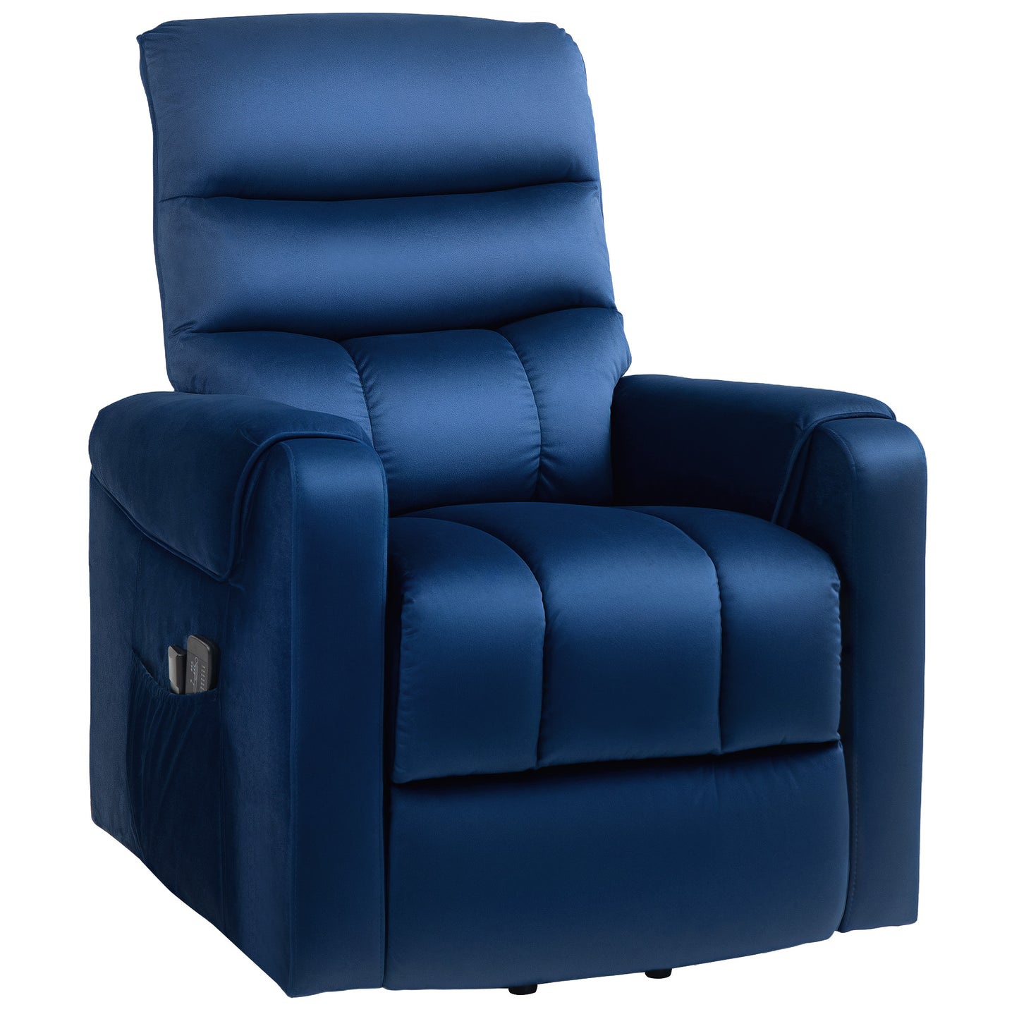 HOMCOM Lift Chair for Elderly, Massage Recliner Chair with 8 Vibration Points, Footrest, Remote Control, Side Pockets, Black