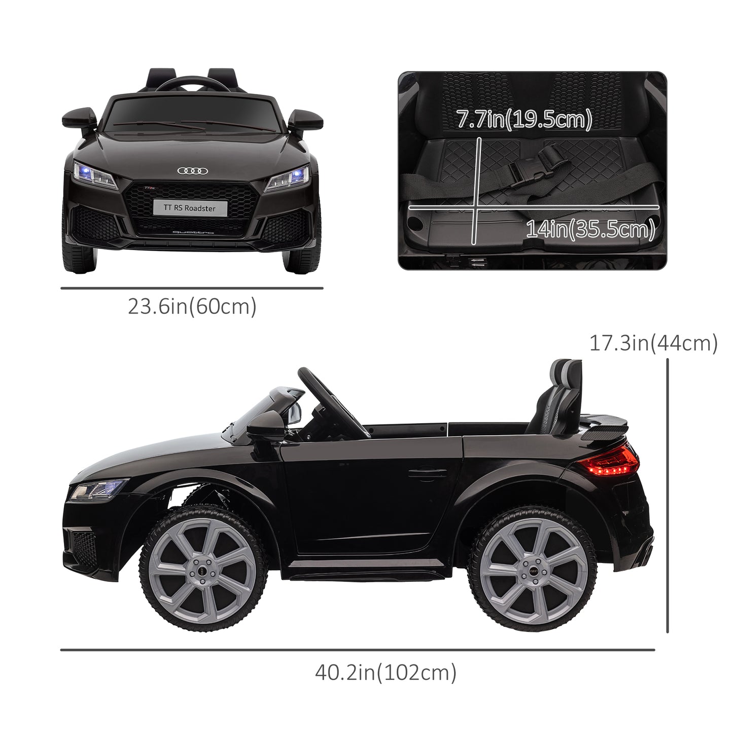 Aosom Officially Licensed Kids Ride-On Car 6V Battery Powered Vehicle Perfect Gift For Kids with Remote Control, Suspension Wheel, Adjustable Speed, White