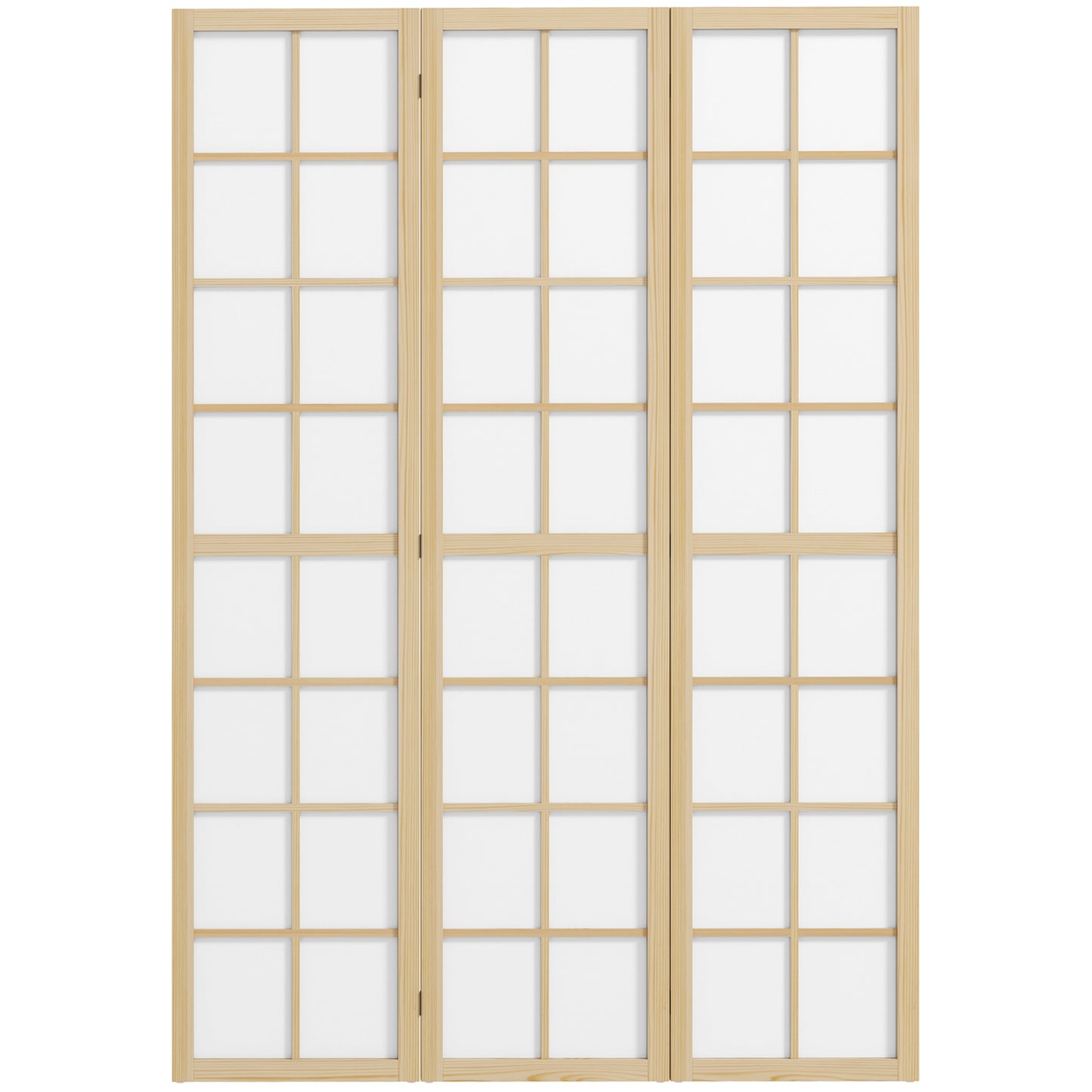 HOMCOM 4 Panel Room Divider, 5.6 ft Folding Wall Divider Room Partition for Home Office, Bedroom, Living Room