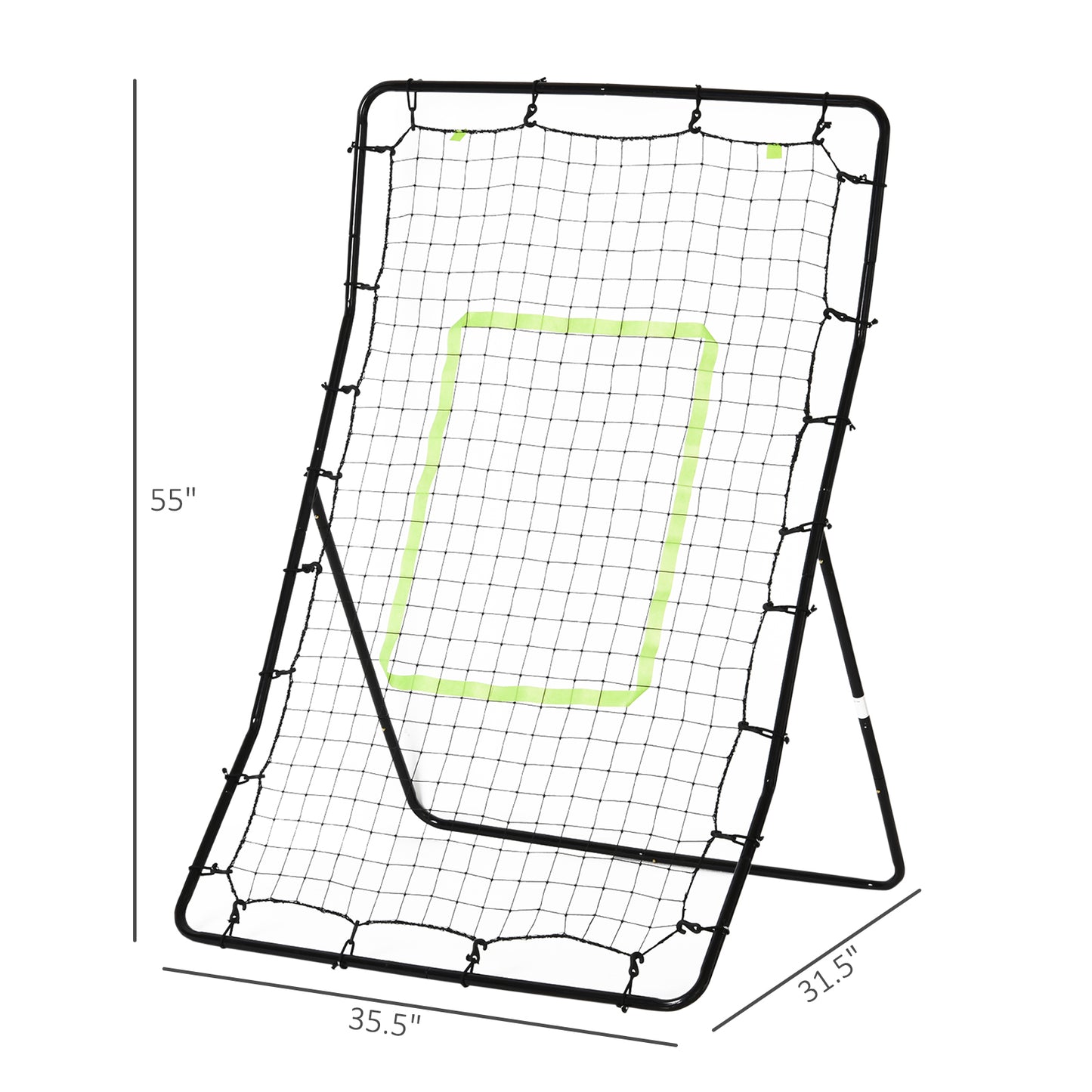 Soozier 4 x 5.7ft Volleyball Rebounder Net with Strike Zone, Baseball Lacrosse Training Net for Pitching and Fielding