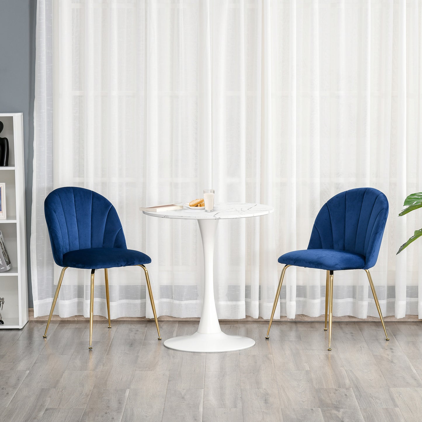 HOMCOM living room modern mid century accent fabric restaurant Lounge elegant side seat comfortable indoor furniture padded kitchen