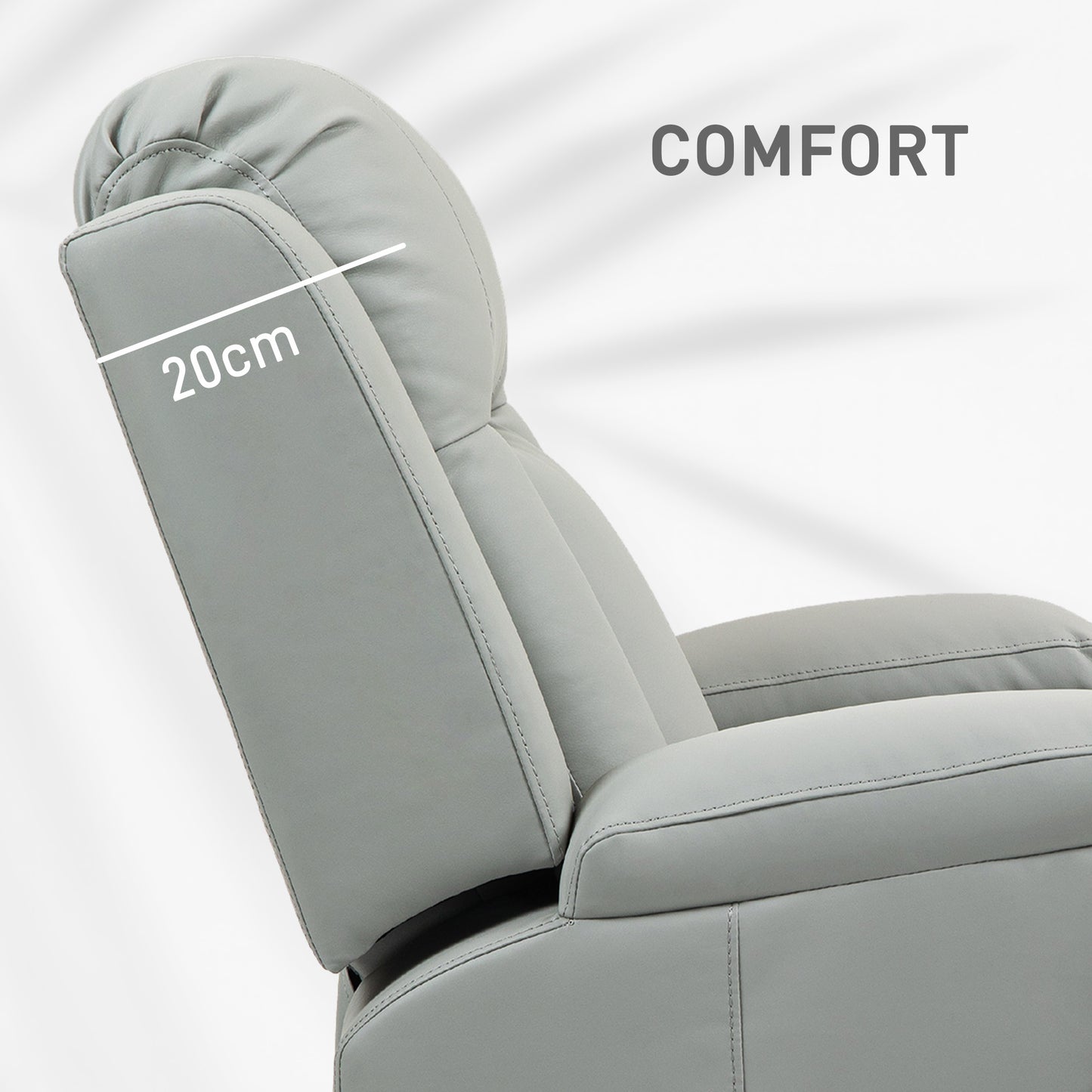 HOMCOM Swivel Massage Recliner Chair Rocker, Overstuffed Manual Reclining Sofa, PU Leather Rocking Chair with Side Pockets, Cup Holders, for Living Room, Nursery, Brown