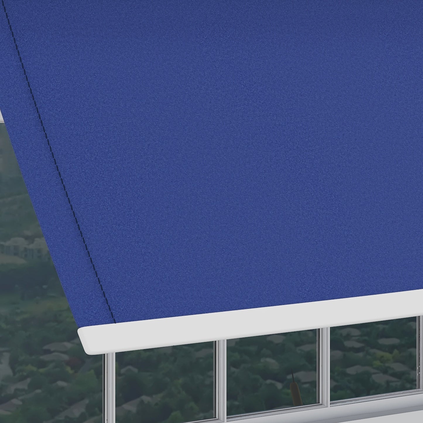 Outsunny 11' x 10' Outdoor Sunshade Canopy Awning Cover, Retractable Awning Fabric Replacement, UV Protection, Navy Blue