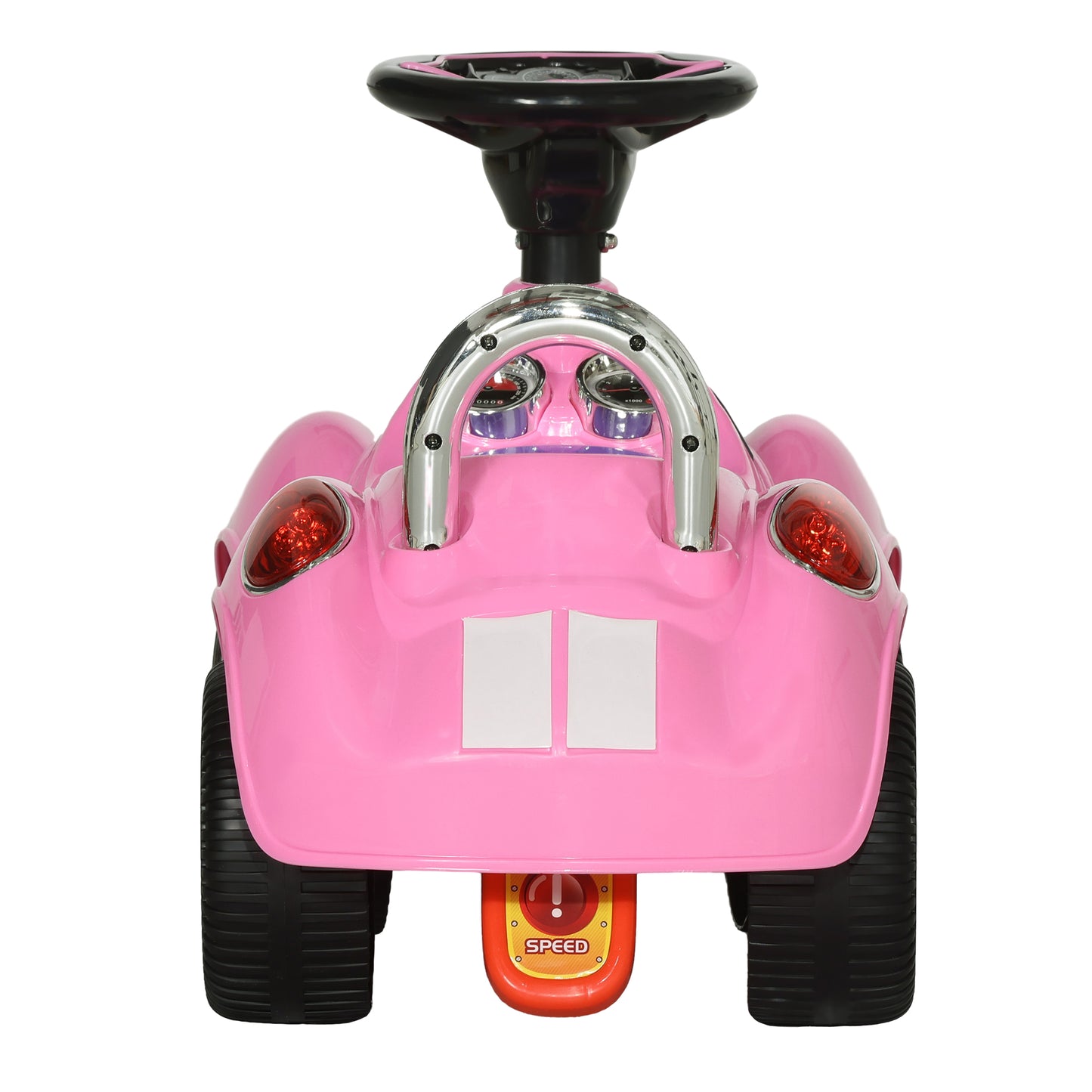 Qaba Baby Push Car with Music, Horn, Light, Dark Blue