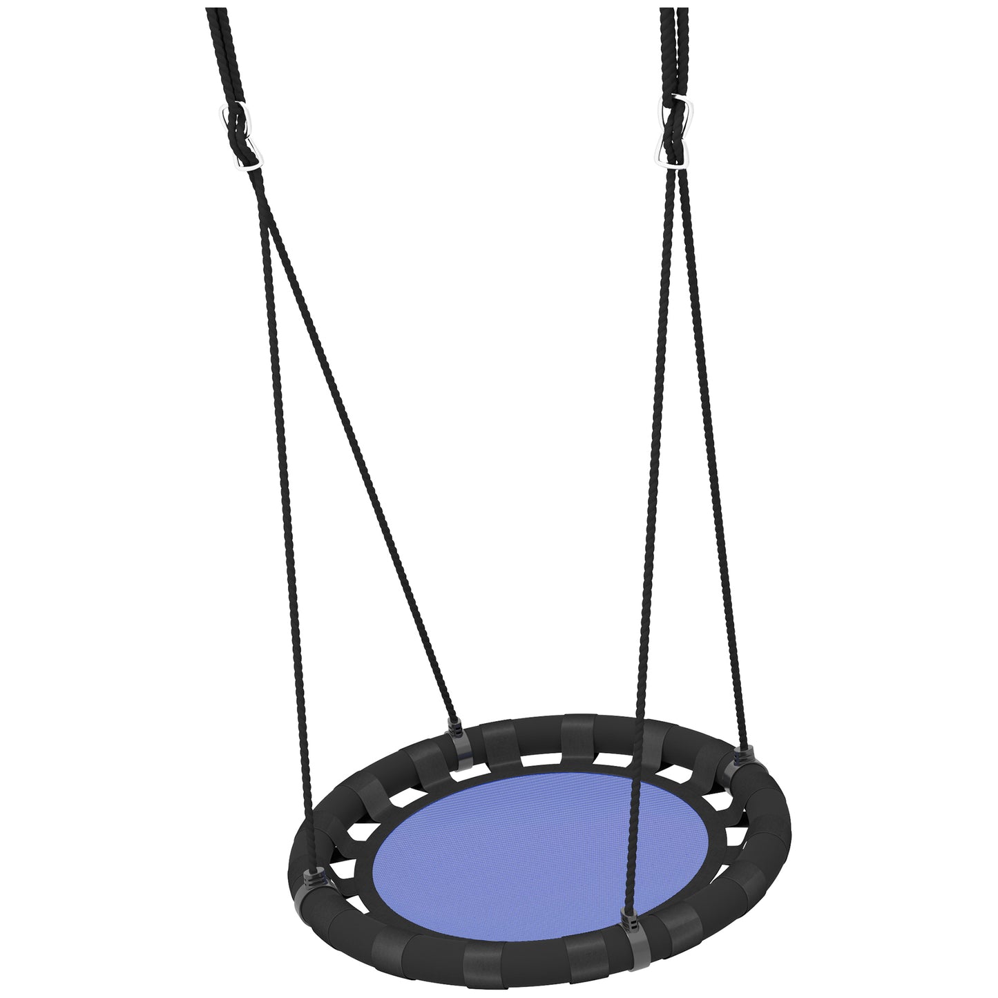 Qaba 39 inch Saucer Tree Swing Set for Kids with Adjustable Hanging Ropes for Outdoor, Backyard, Green