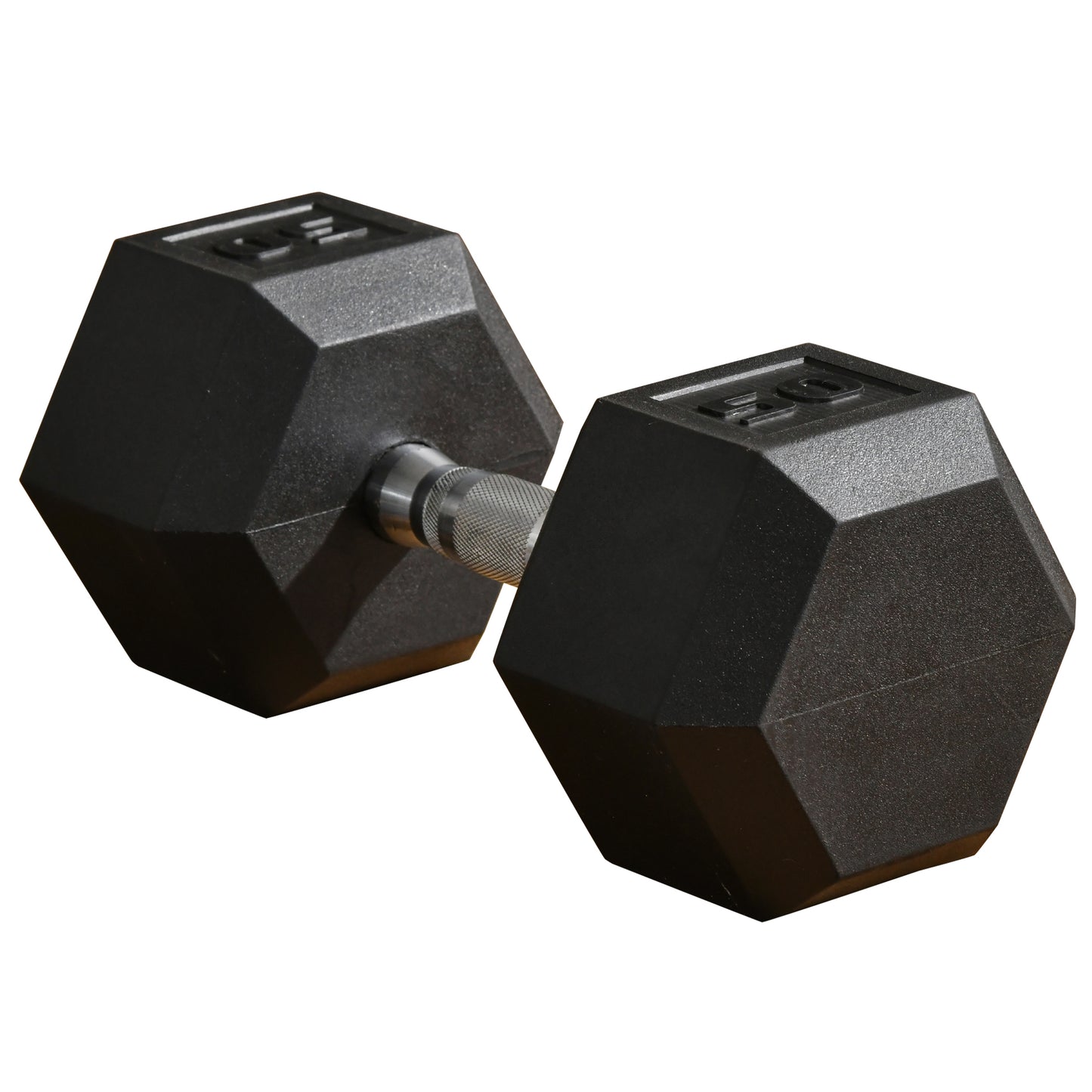 Soozier 40lbs Rubber Hex Dumbbells Weight Dumbbell Hand Weight Barbell for Body Fitness Training for Home Office Gym, Black