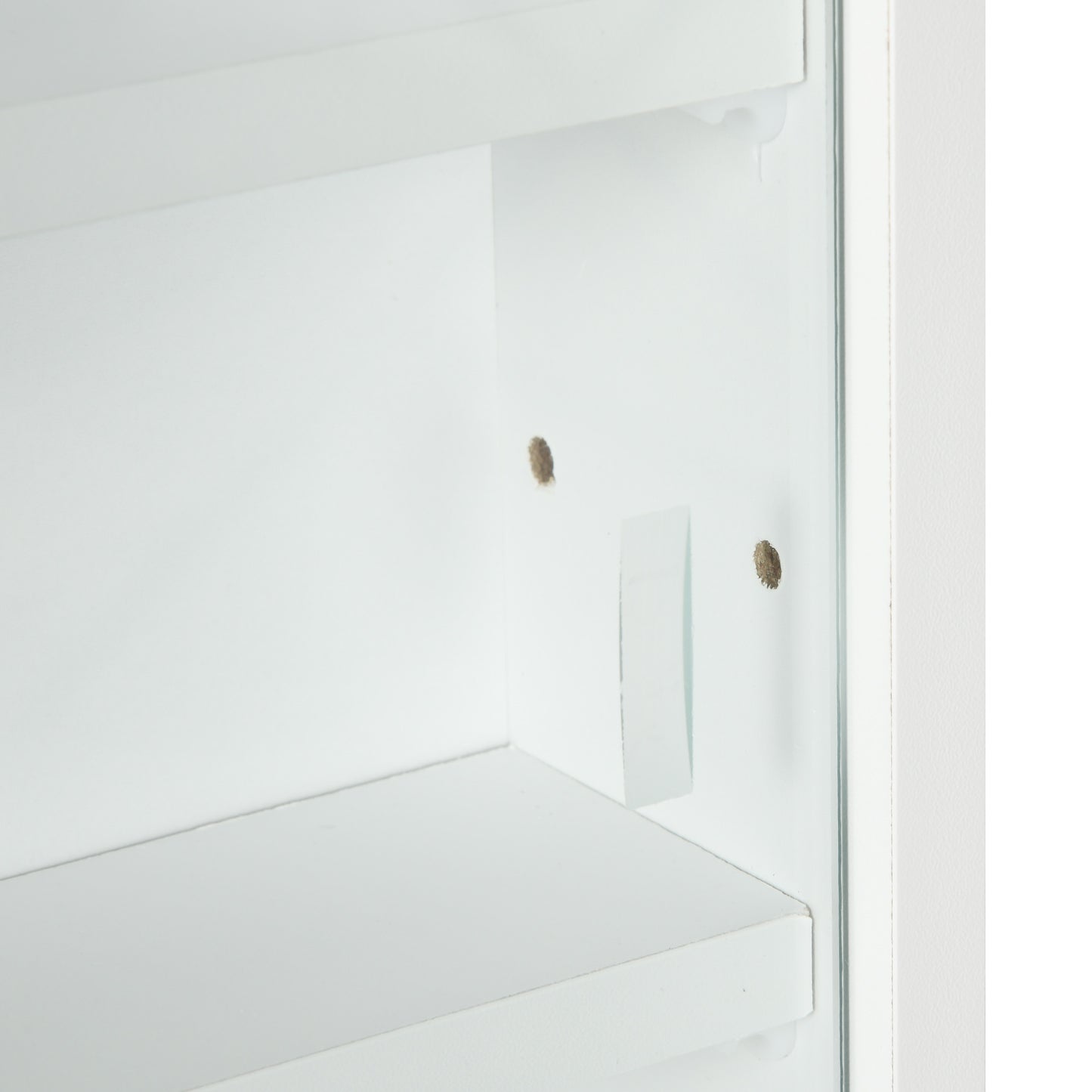 HOMCOM 5-Tier Display Cabinet, Shot Glass Display Case, Glass Curio Cabinet with 2 Glass Doors and 4 Adjustable Shelves, White